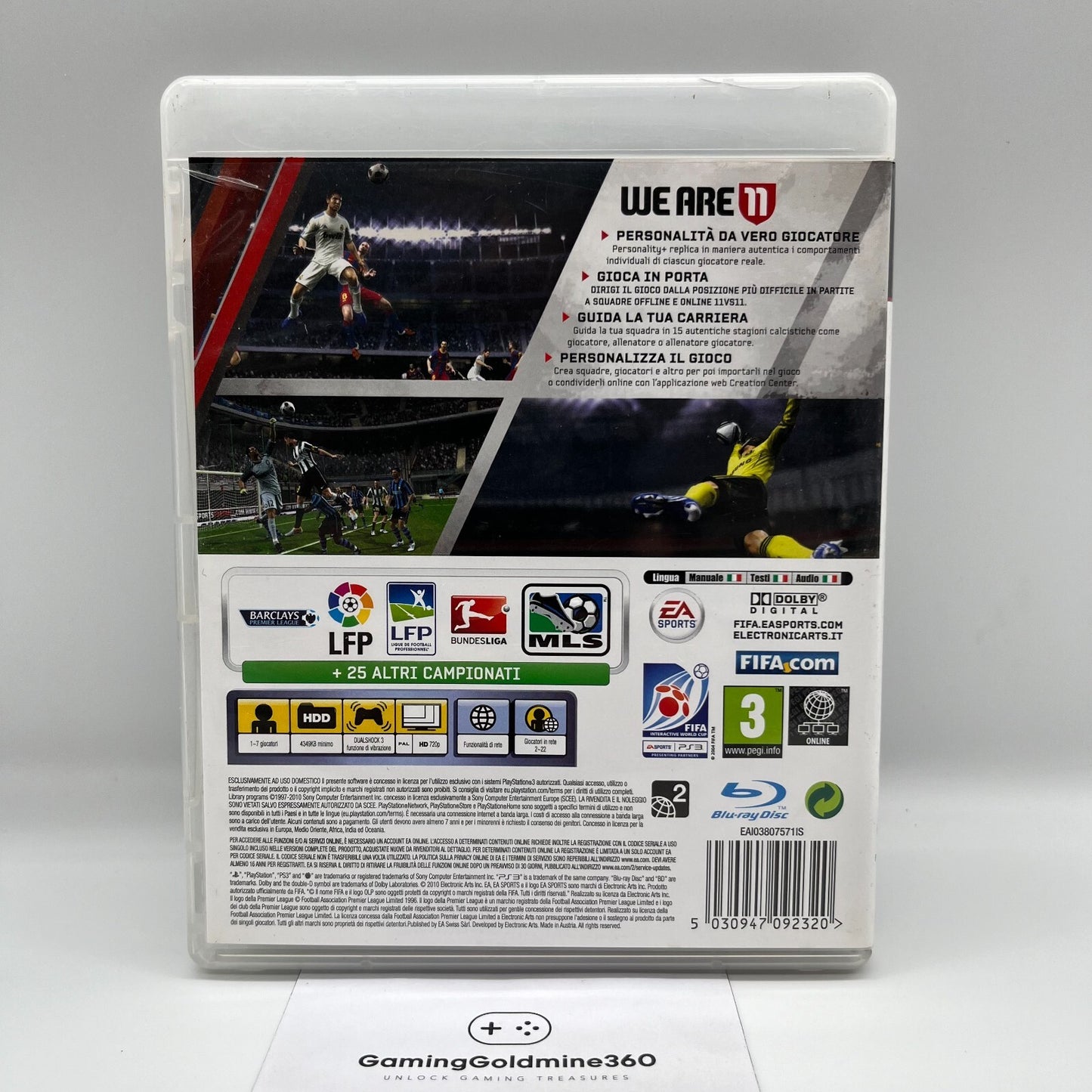 FIFA 11 PS3 Italiano Completo con Manuale PAL EA Sony PlayStation 3 COME NUOVO