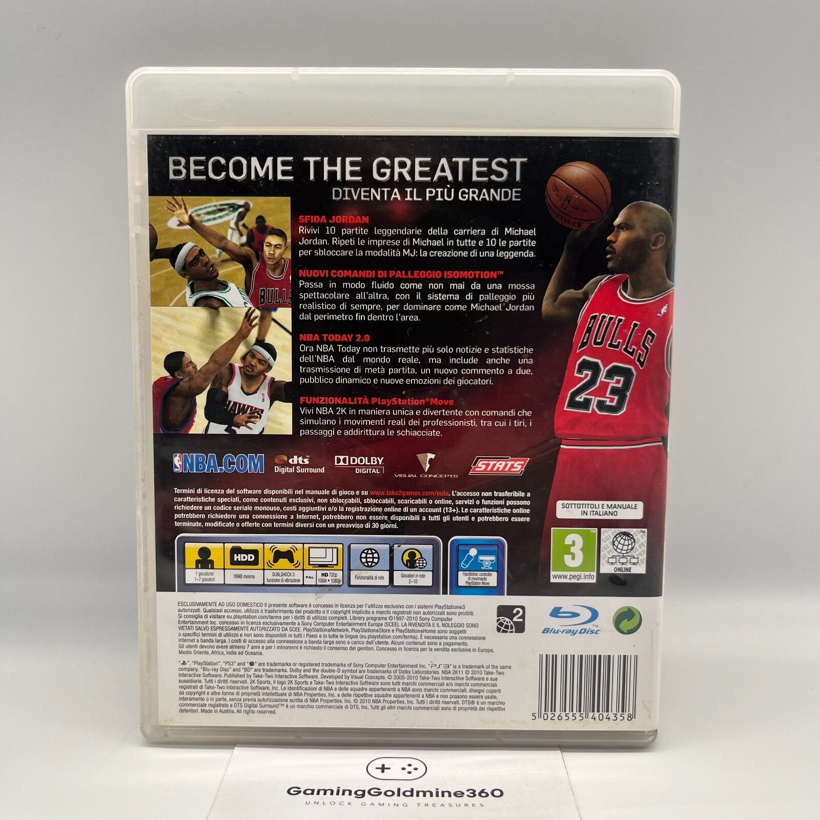 NBA 2K11 PS3 Italiano Completo Manuale PAL 2K Sony PlayStation 3 Micheal Jordan