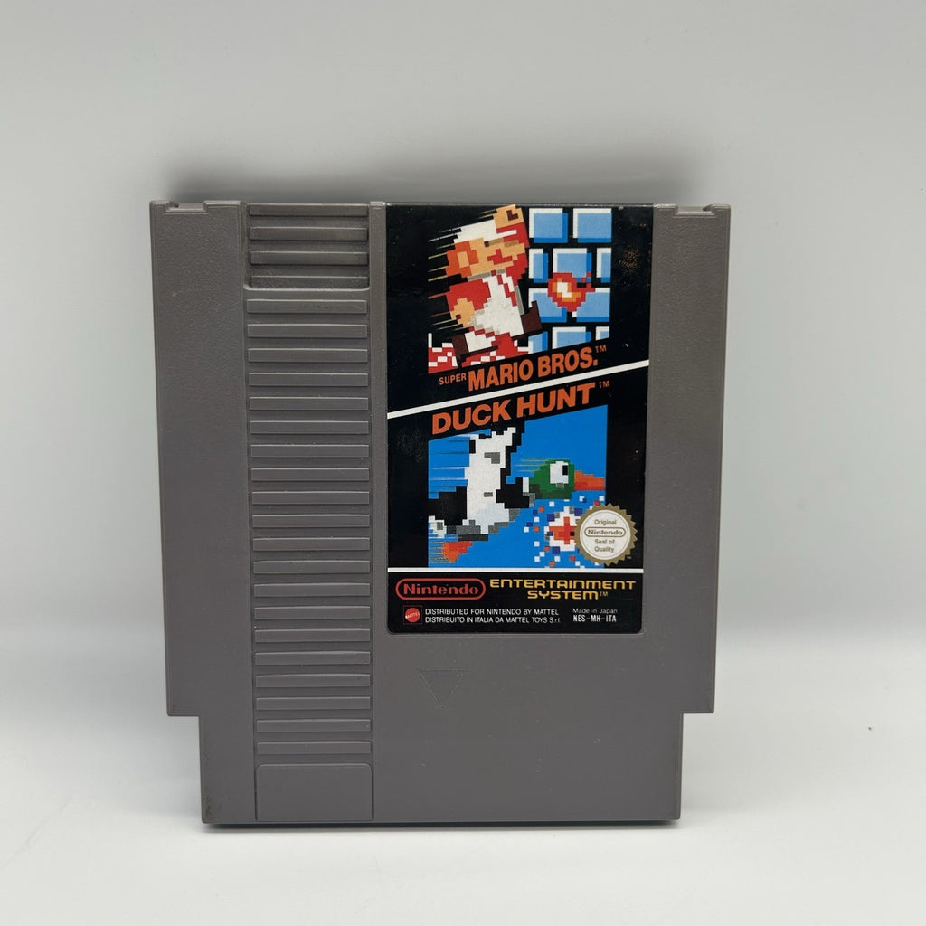 Super Mario Bros Duck Hunt Nintendo NES PAL Cartuccia Originale Testata Retro
