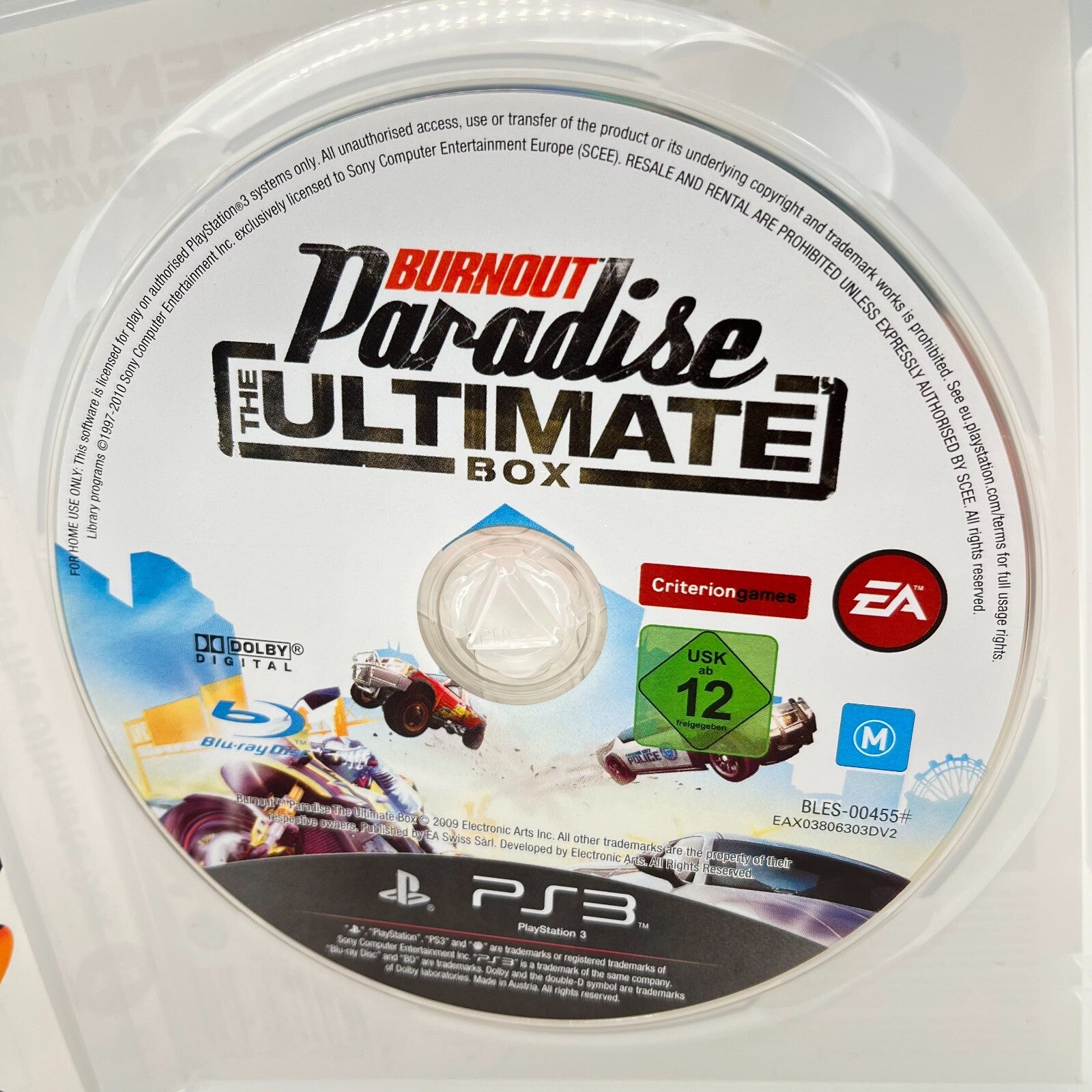 BURNOUT PARADISE The Ultimate Box PS3 Italiano Completo PAL Sony PLayStation 3