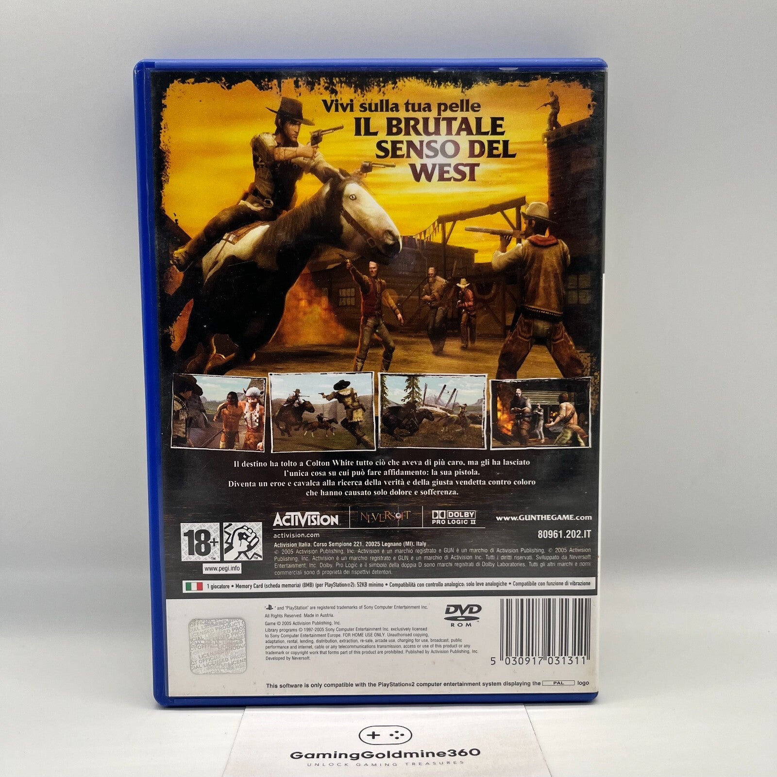 GUN PS2 Italiano Completo con Manuale PAL Gioco Activision Sony PlayStation 2