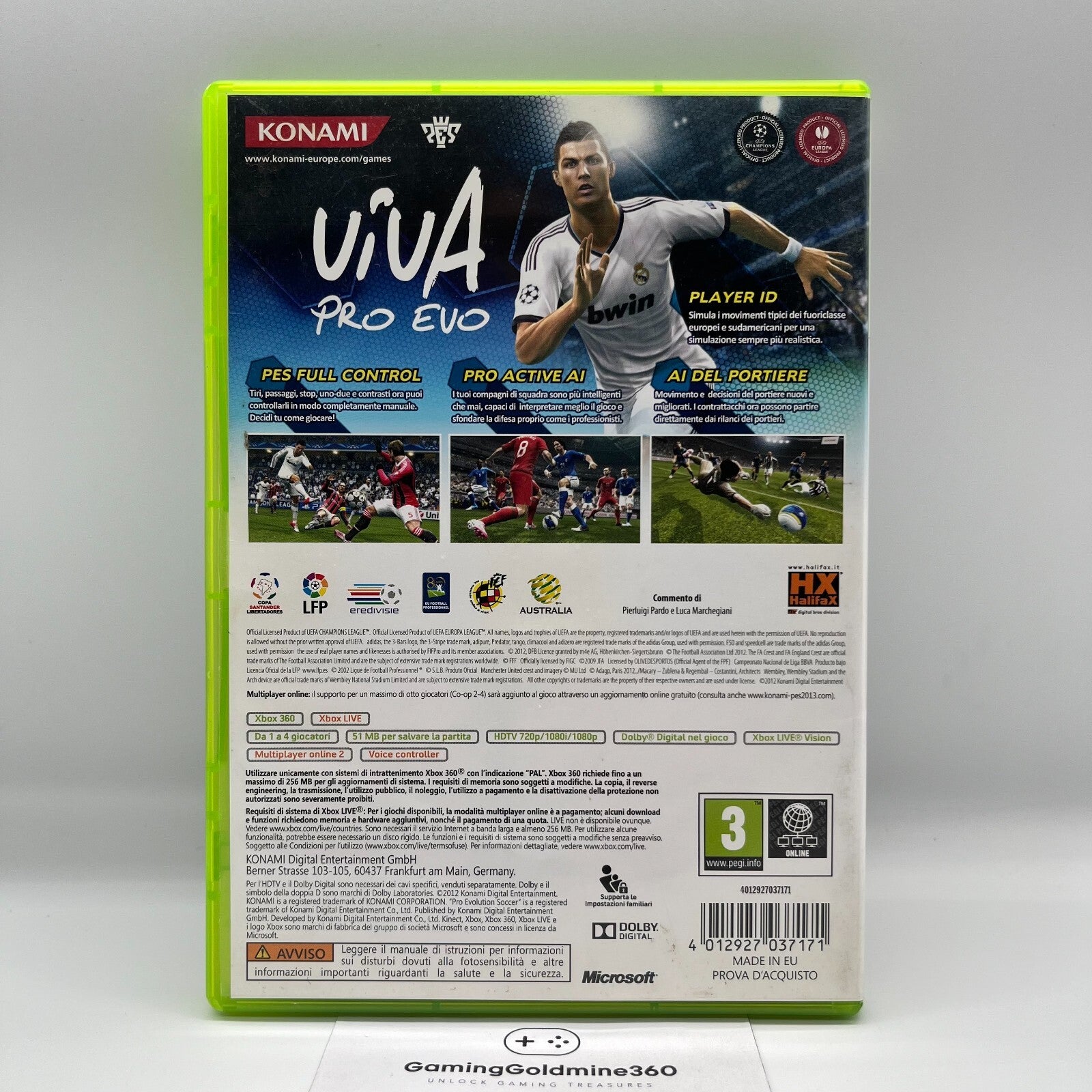 PES 2012 + PES 2013 Xbox 360 ITALIANO CompletI COME NUOVI Pro Evolution Soccer