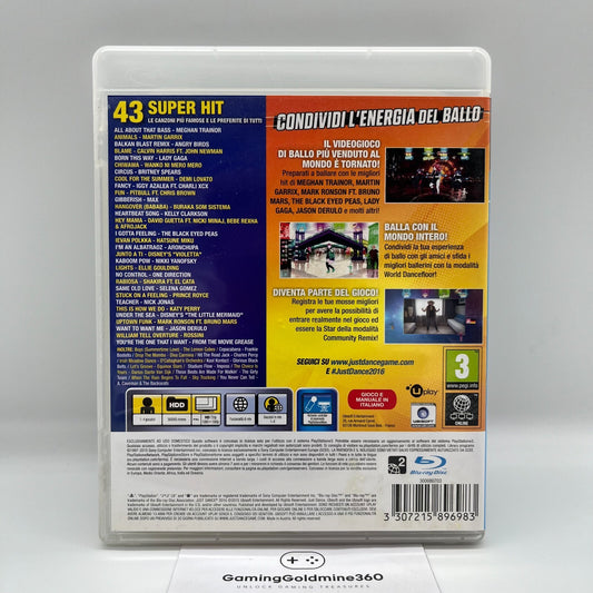 Just Dance 2016 PS3 Italiano Completo con Manuale PAL Ubisoft Sony PlayStation 3