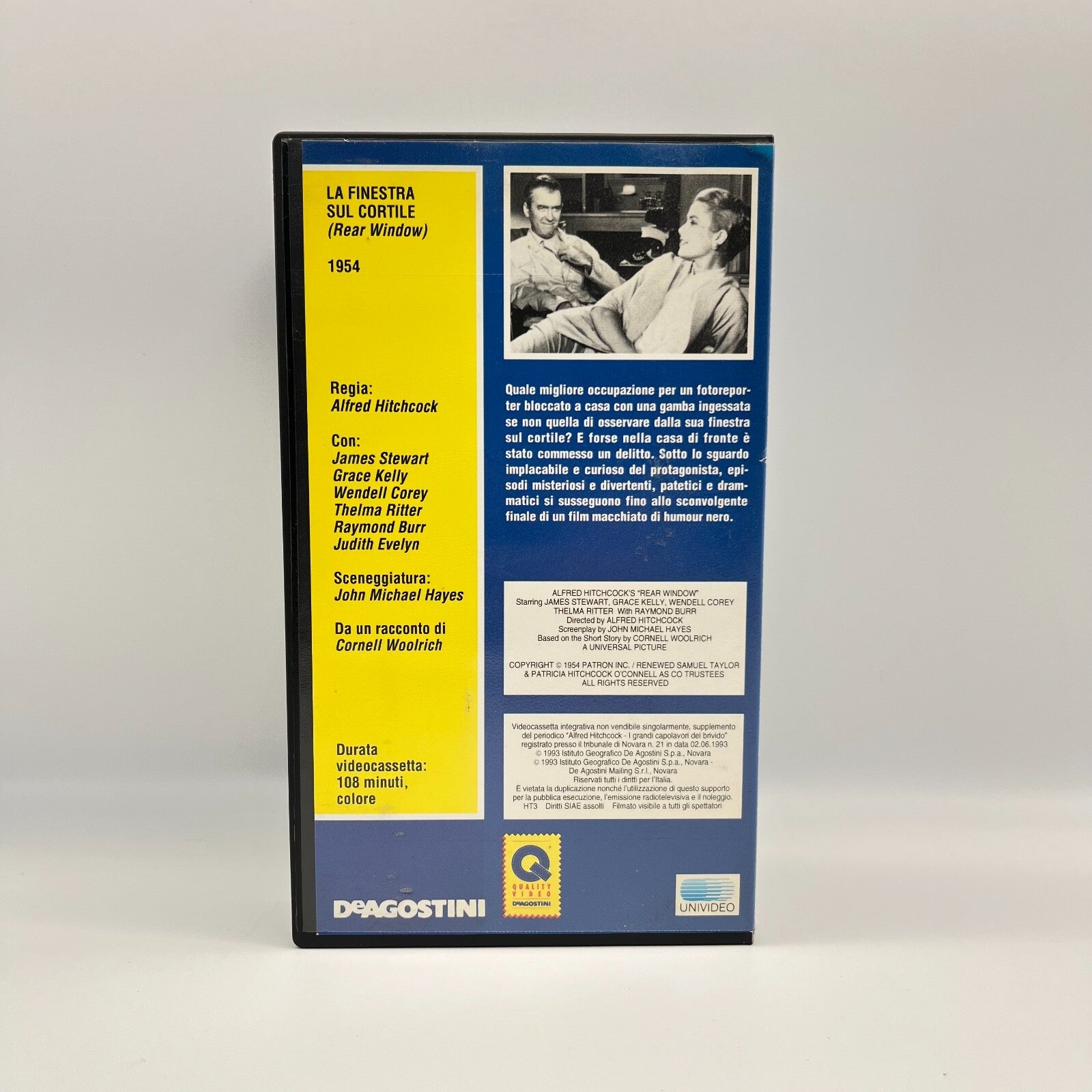 🎥 Lotto 3 VHS Alfred Hitchcock - La Finestra sul Cortile, Notorious, Rebecca 📼