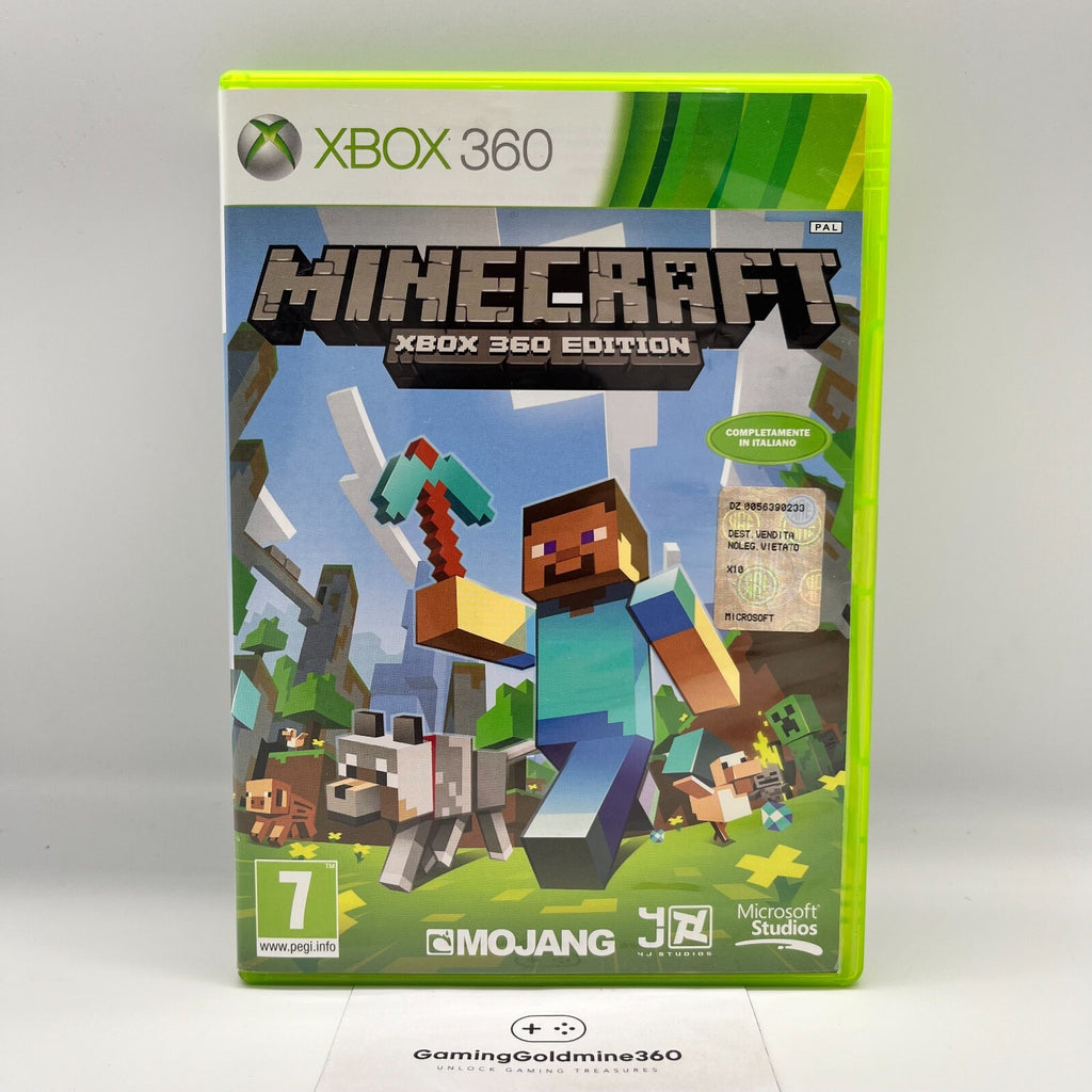 MINECRAFT Xbox 360 Edition Italiano Completo PAL Mojang Microsoft Xbox360 OTTIMO
