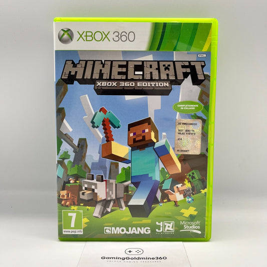 MINECRAFT Xbox 360 Edition Italiano Completo PAL Mojang Microsoft Xbox360 OTTIMO