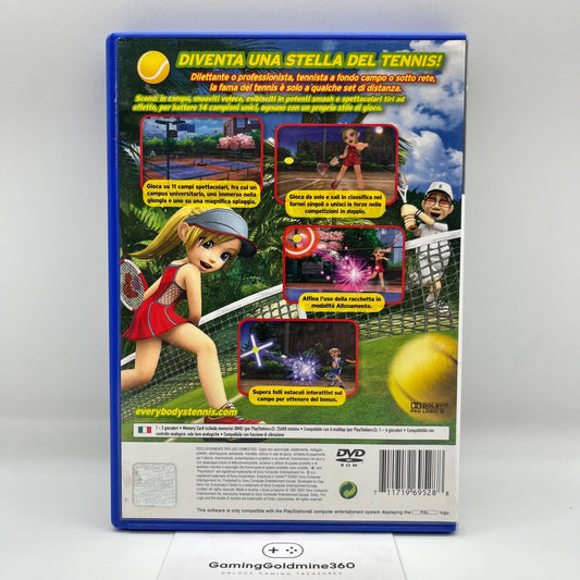 EVERYBODY'S TENNIS PS2 Italiano Completo PAL Sony Playstation 2 OTTIME CONDIZION