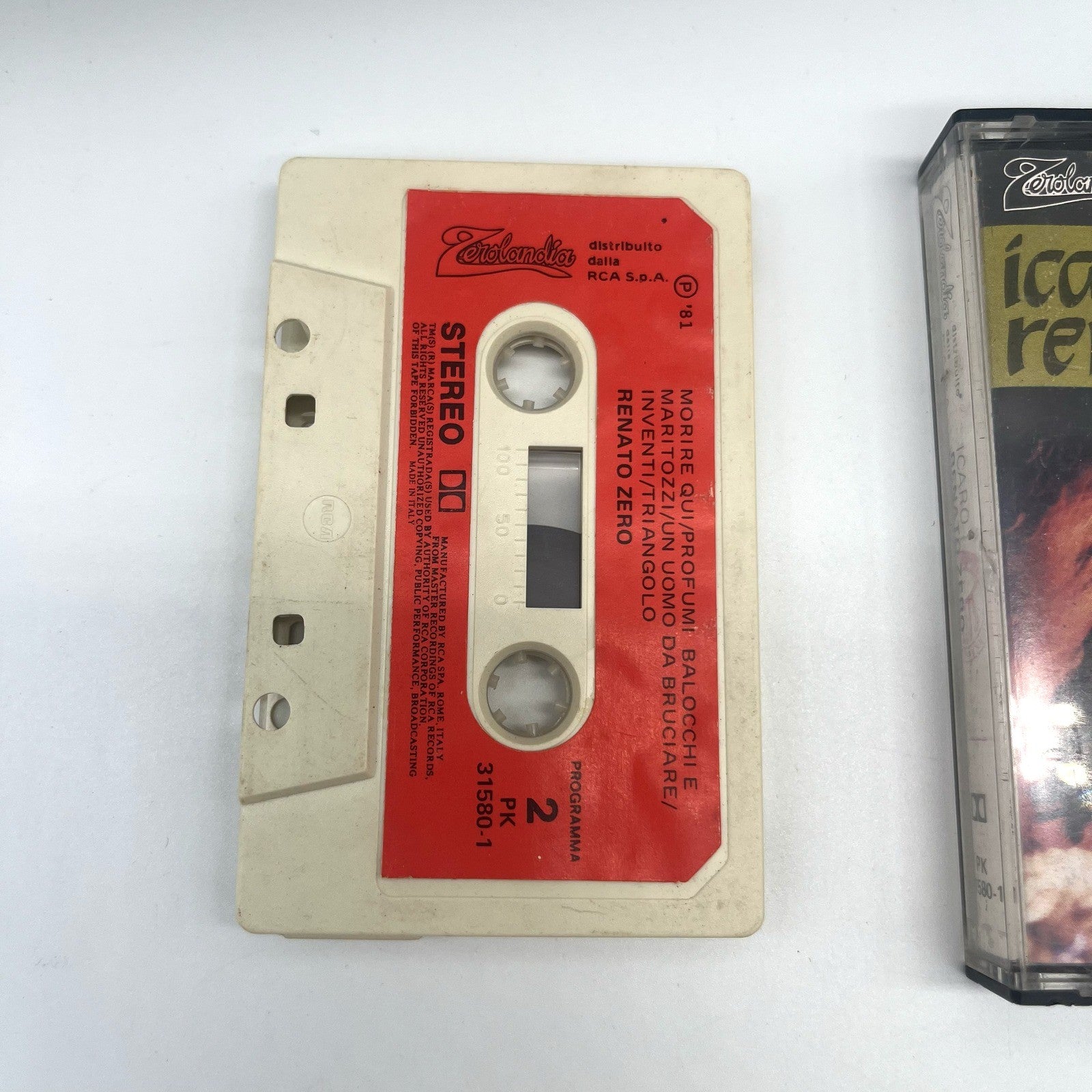 Renato Zero Icaro Musicassetta Doppia MC Zerolandia RCA 1981 Italiana Testata