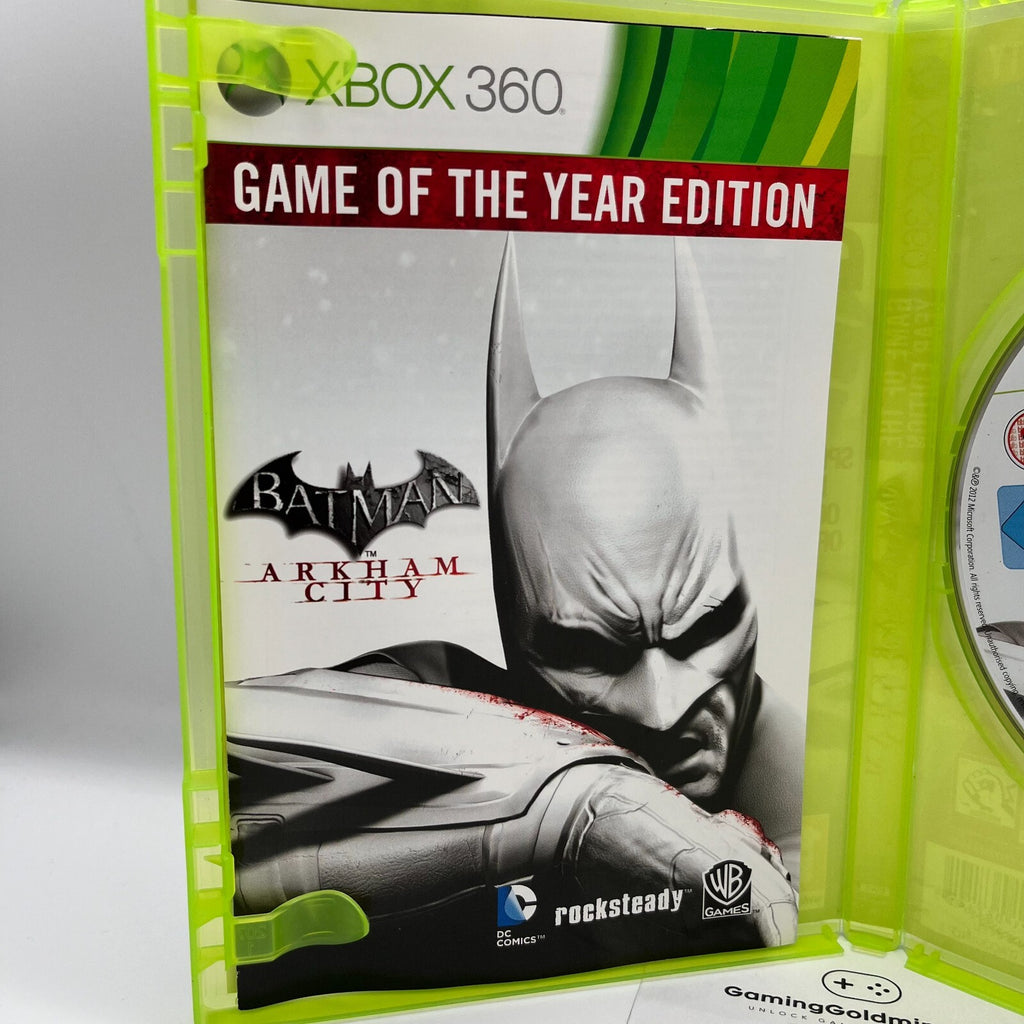 BATMAN Arkham Asylum + Arkham City Xbox 360 PAL Rocksteady WB Eidos Microsoft