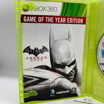 BATMAN Arkham Asylum + Arkham City Xbox 360 PAL Rocksteady WB Eidos Microsoft