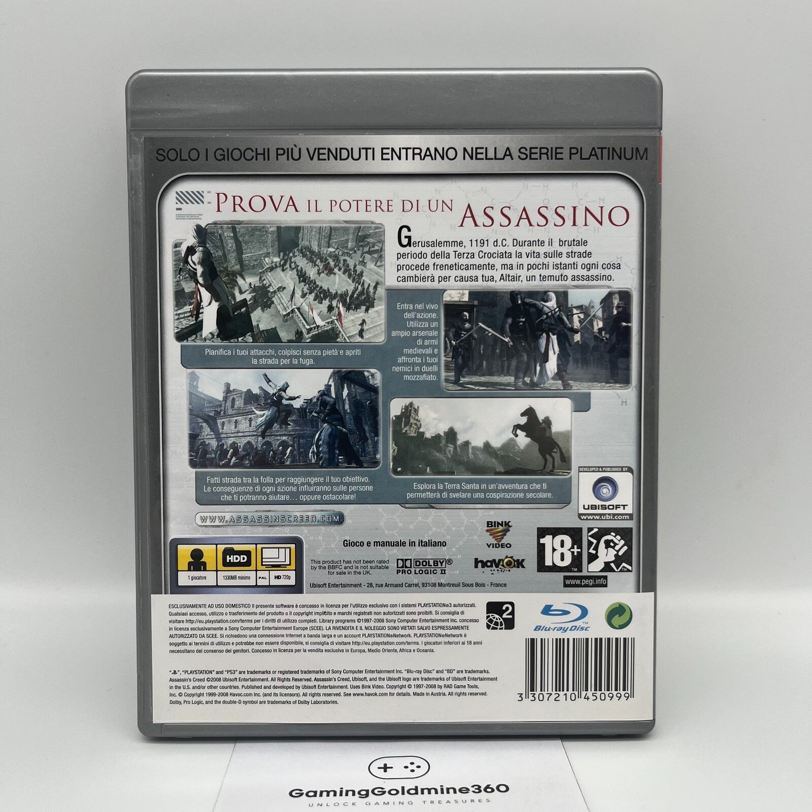 Assassin's Creed PS3 Bundle (5 GIOCHI) Completi PAL Ubisoft Sony PlayStation 3