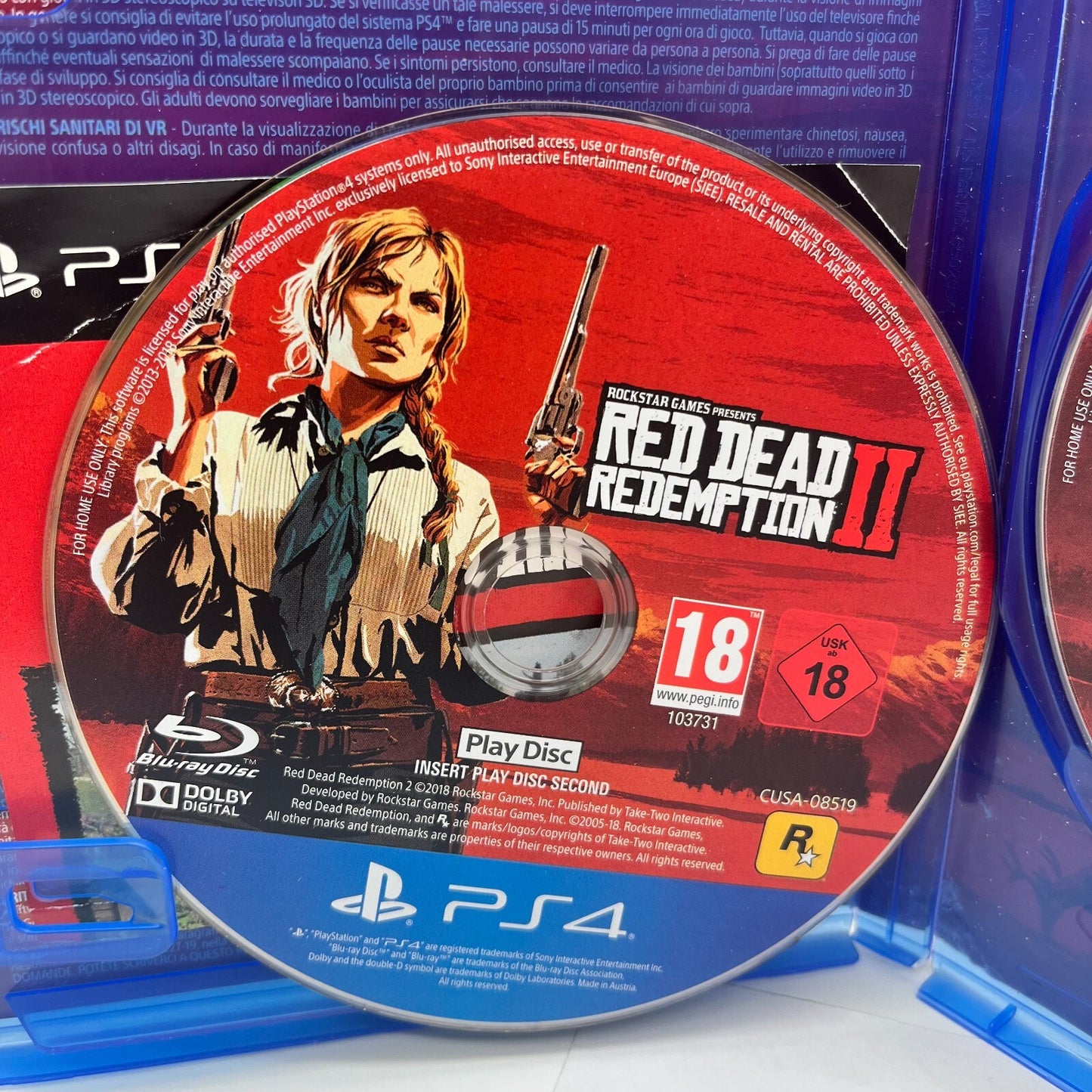 Red Dead Redemption II 2 PS4 Italiano Rockstar Sony Playstation 4 Cover reprint