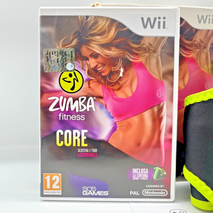 ZUMBA Fitness Core Nintendo Wii Italiano Completo con CINTURA, Scatola e Manuale