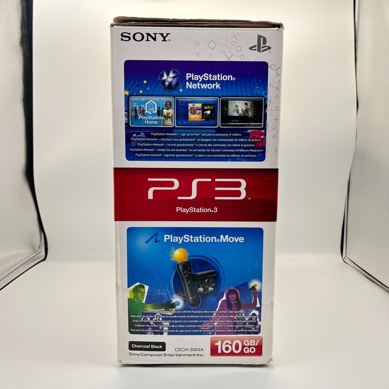 PS3 Slim Console 160GB BOXATA Sony Playstation 3 CECH3004A COMPLETA + Controller