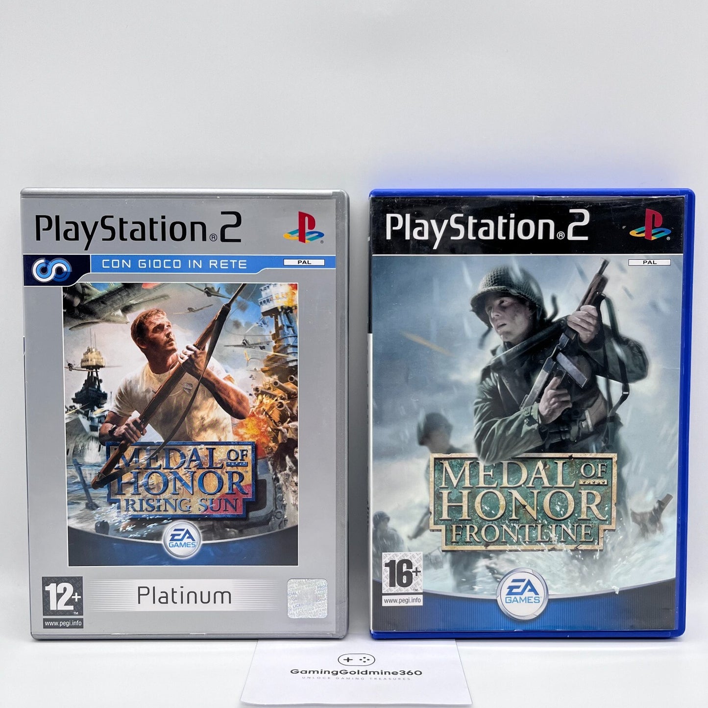 Bundle MEDAL OF HONOR Rising Sun + FrontLine PS2 Italiano PAL Sony PlayStation 2