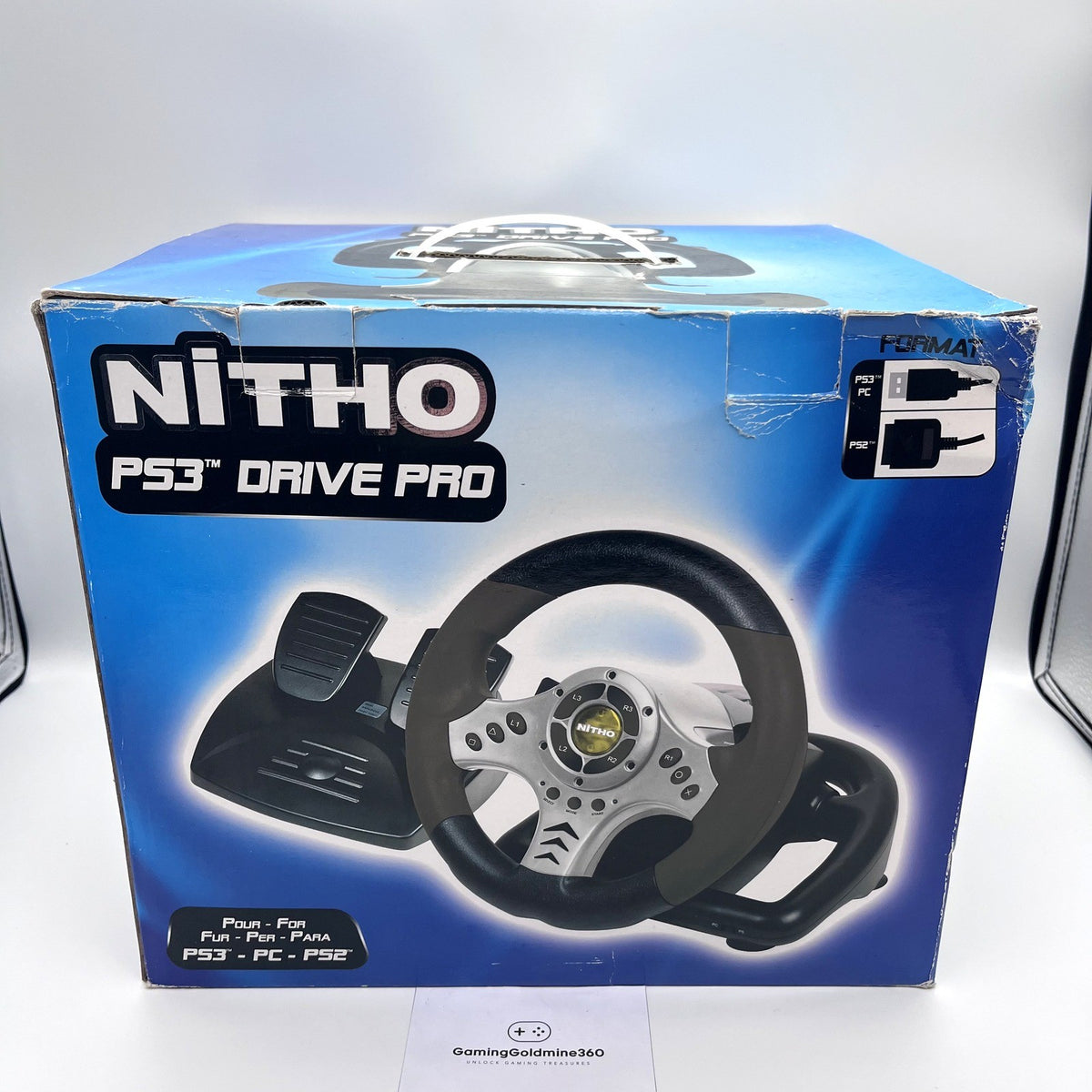 Volante Nitho PS3 Drive Pro con pedaliera – PS3 / PS2 / PC