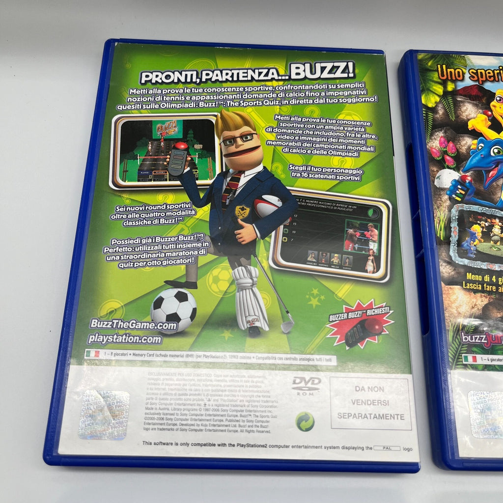 BUZZ! Quiz Sports+Junior Dino Mania+Hollywood+Superquiz PS2 Sony PlayStation 2