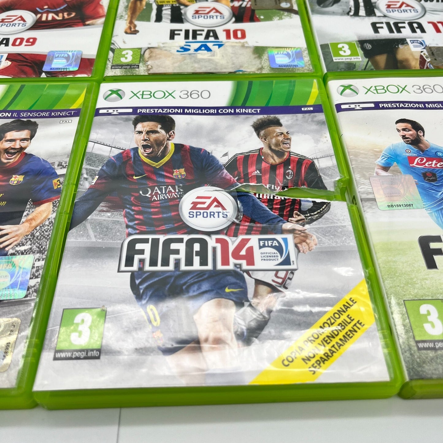 FIFA 08+09+10+11+12+13+14+15 Xbox 360 Collection Bundle 8 GIOCHI PAL OTTIMI