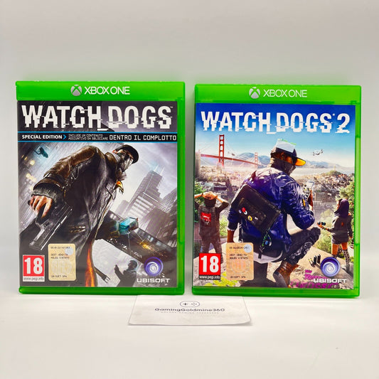 WATCH DOGS 1 & 2 Xbox One Italiano Completo con Manuale Giochi Ubisoft Microsoft