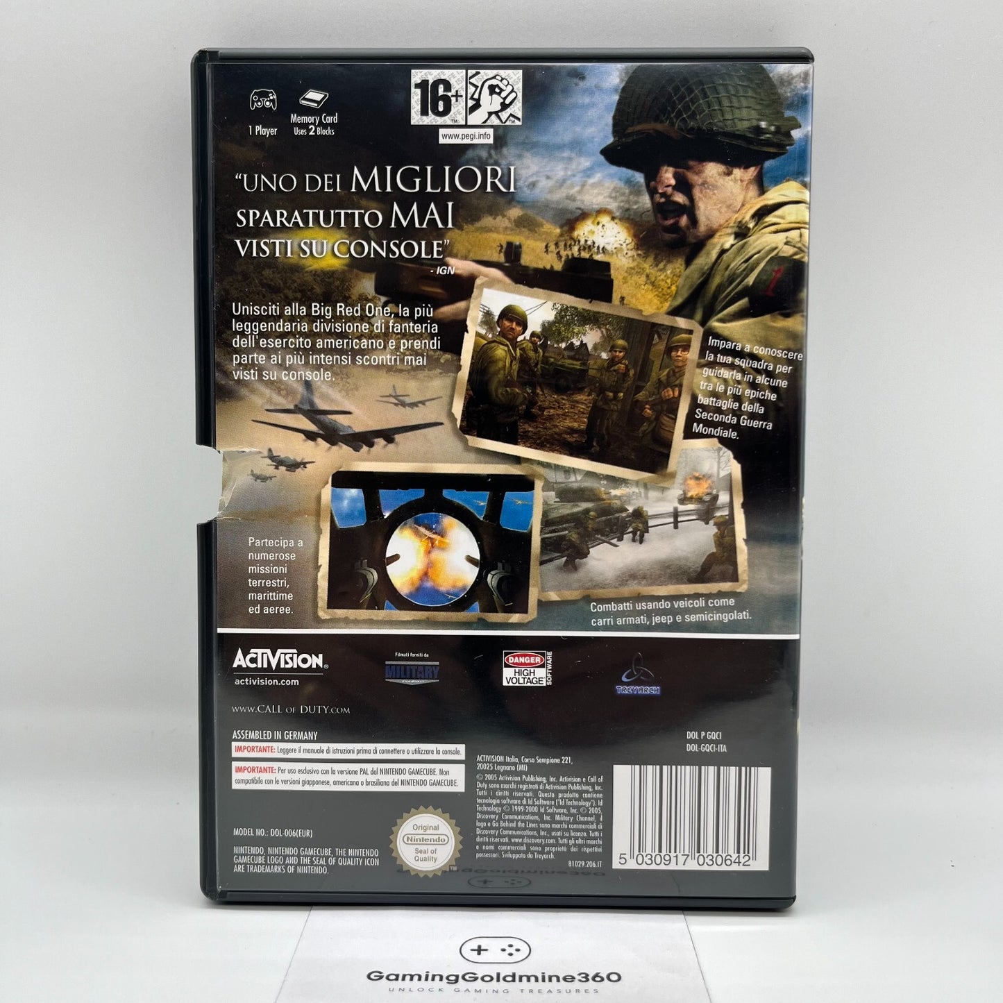 Call of Duty 2 Big Red One Nintendo Game Cube Activision OTTIME CONDIZIONI