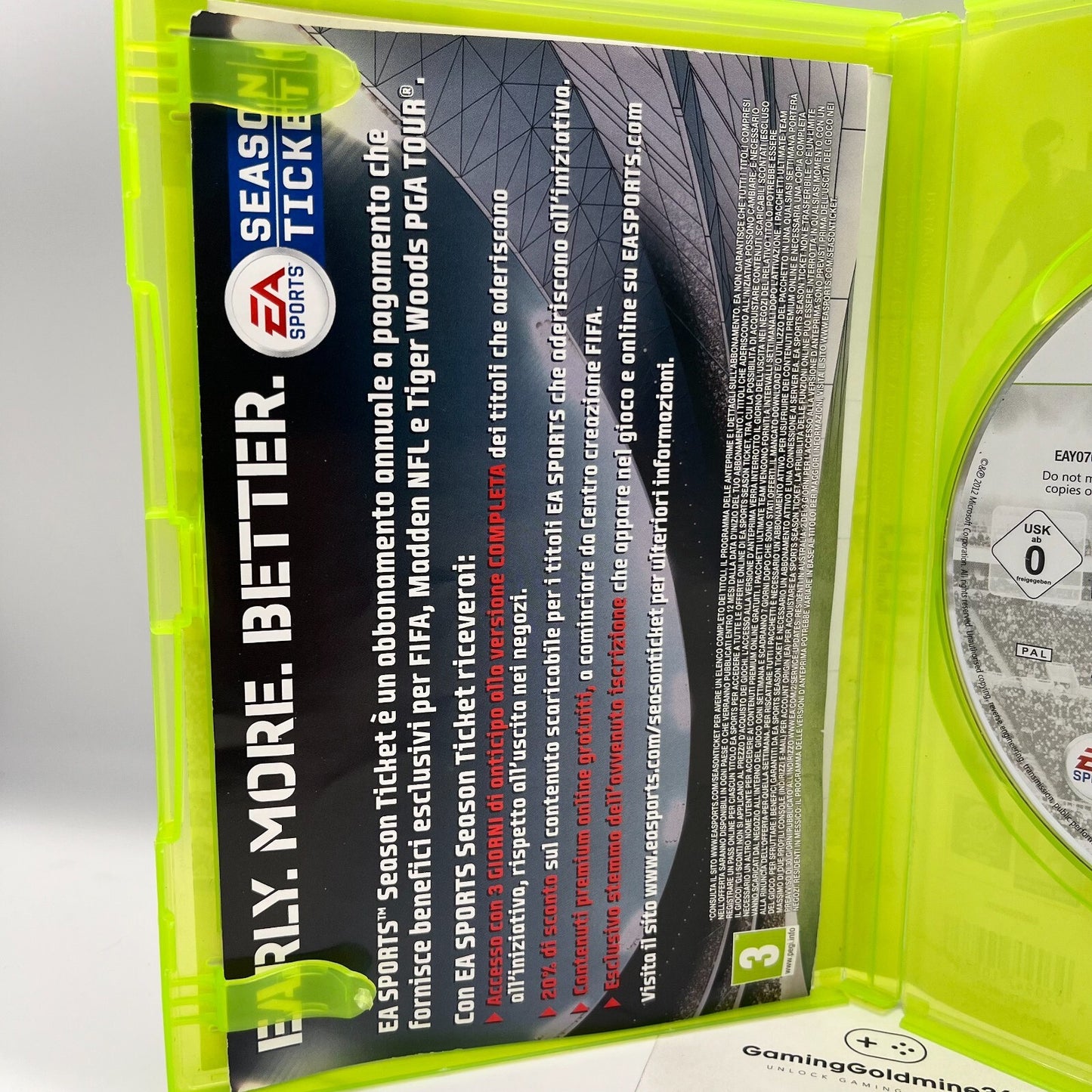 FIFA 13 Xbox 360 Italiano Completo Manuale PAL EA Sports Microsoft Gioco Calcio