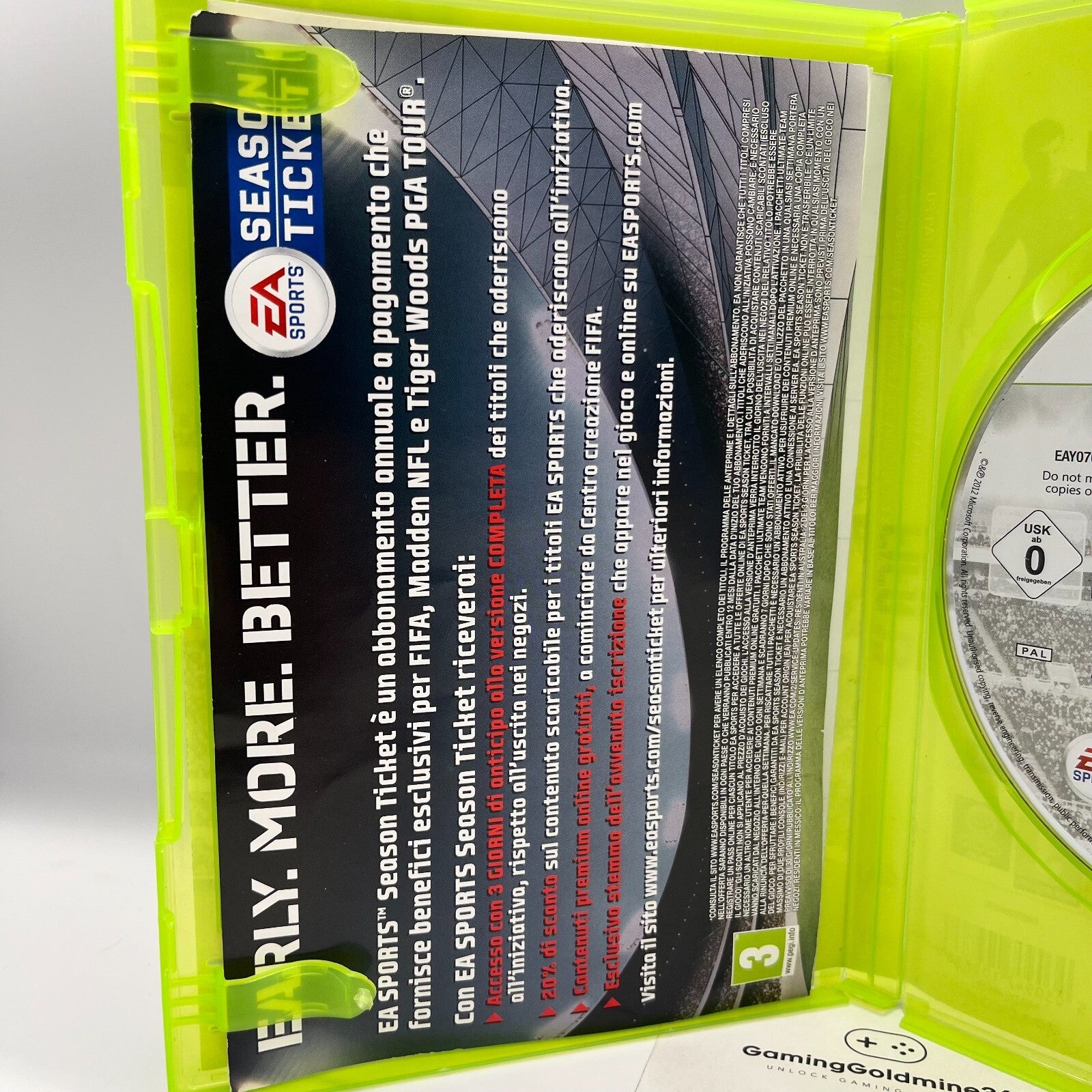 FIFA 13 Xbox 360 Italiano Completo Manuale PAL EA Sports Microsoft Gioco Calcio