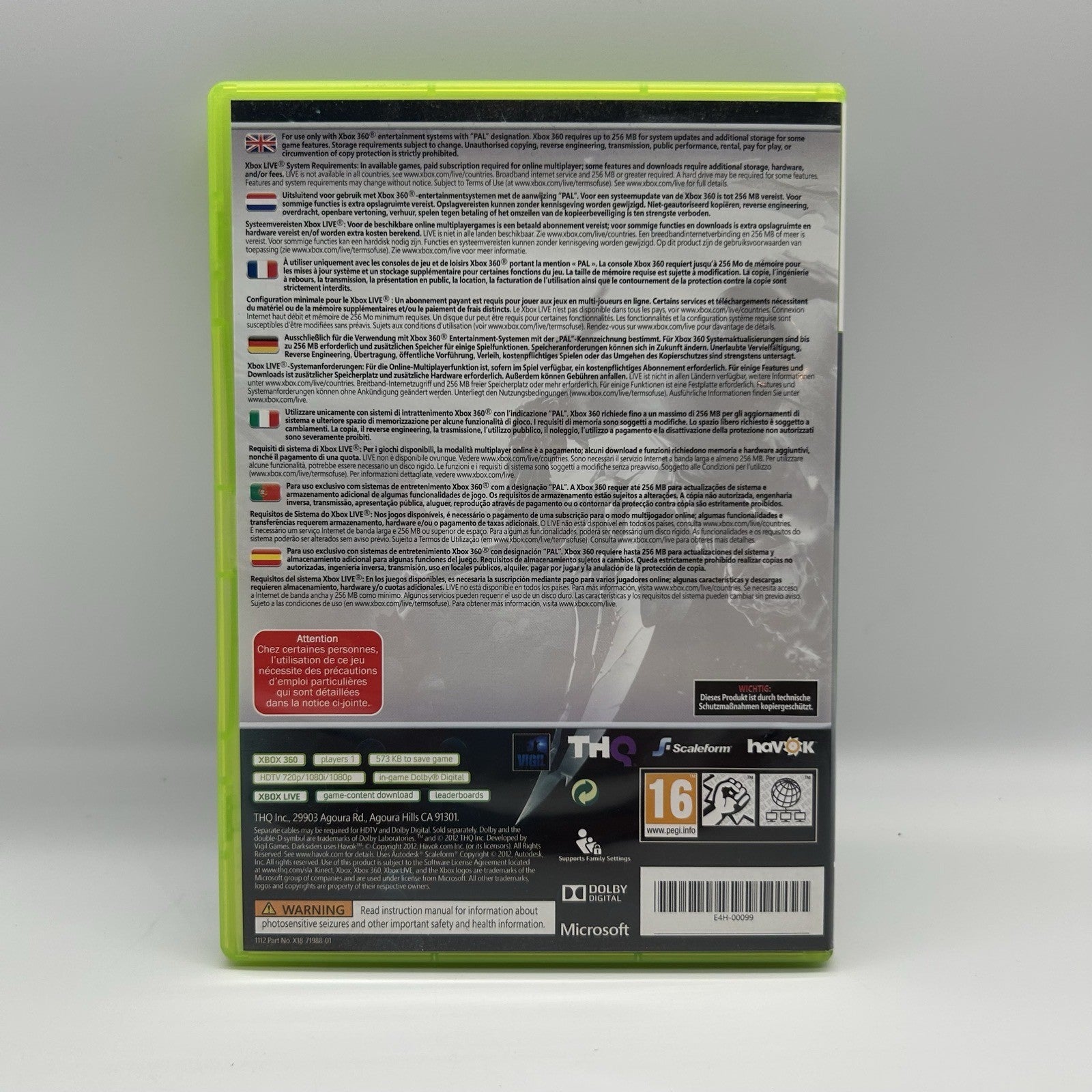 Darksiders 2 II Xbox 360 PAL Bundle Copy THQ Action RPG Morte Cavalieri Testato