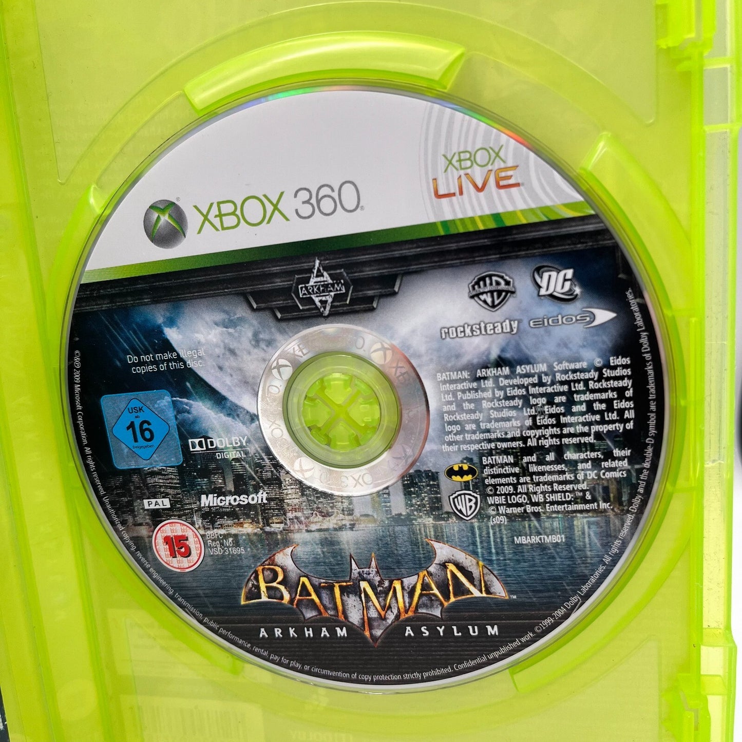 BATMAN Arkham Asylum + Arkham City Xbox 360 PAL Rocksteady WB Eidos Microsoft