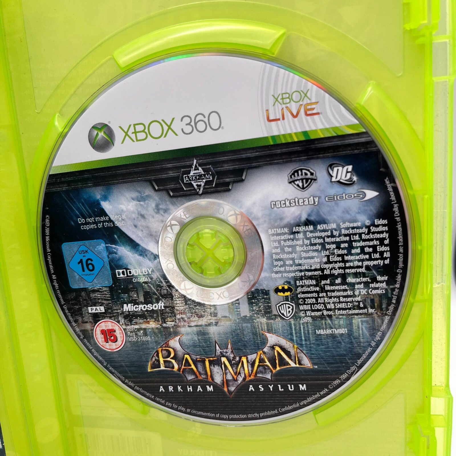 BATMAN Arkham Asylum + Arkham City Xbox 360 PAL Rocksteady WB Eidos Microsoft