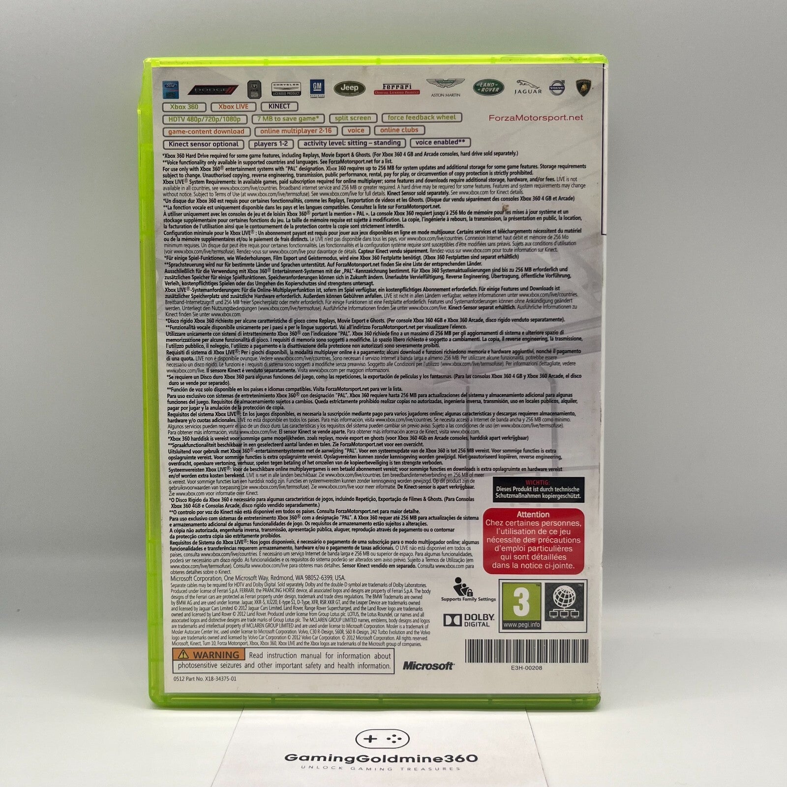 Forza MotorSport 4 Xbox 360 Completo + Manuale PAL Multilingua FR Microsoft TOP