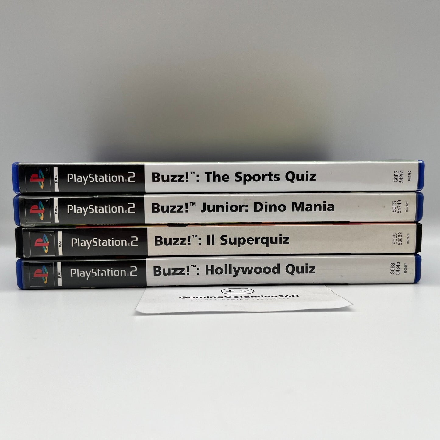 BUZZ! Quiz Sports+Junior Dino Mania+Hollywood+Superquiz PS2 Sony PlayStation 2