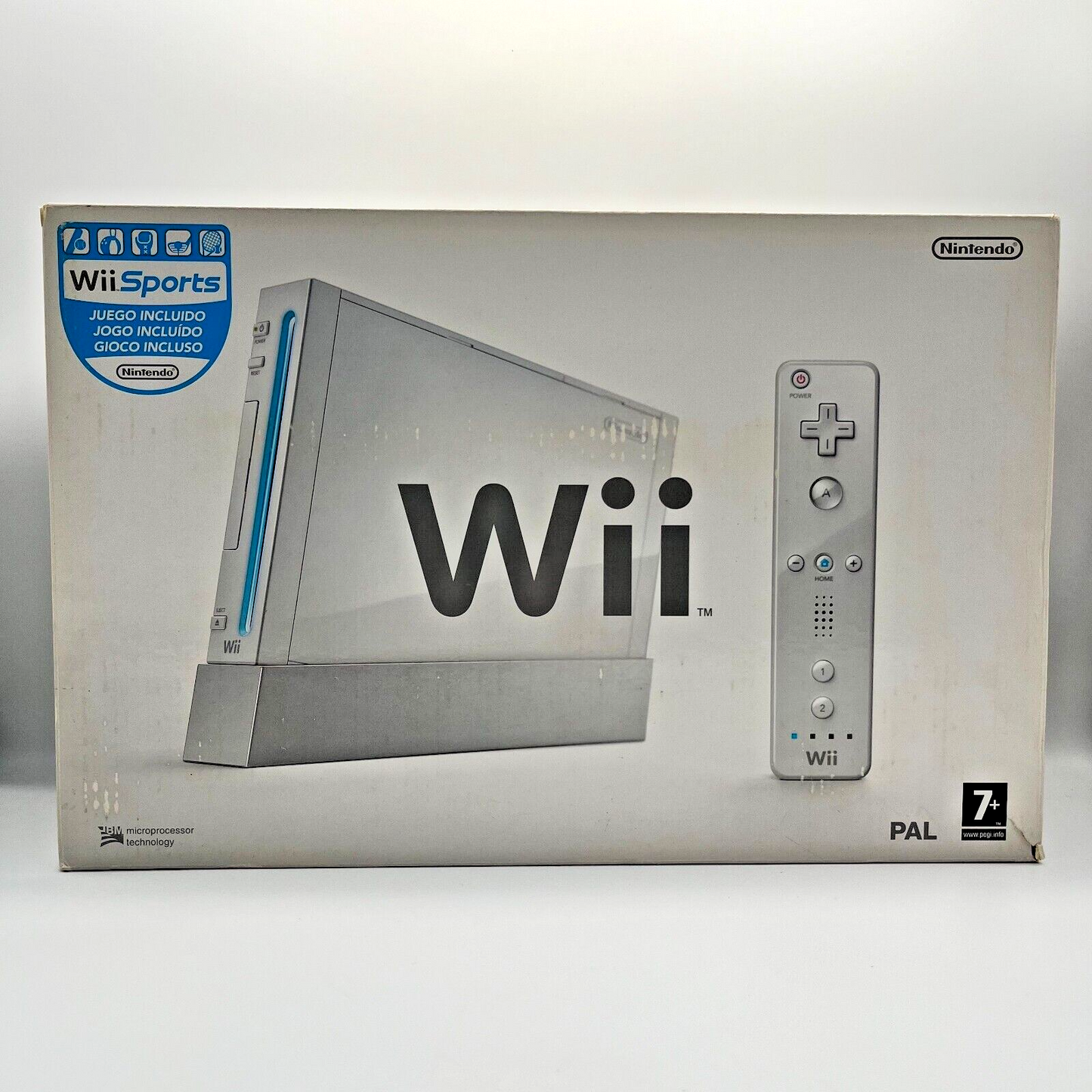 NINTENDO Wii Console COMPLETA con Controller ORIGINALE Wii Mote + Wii Fit BOXATI
