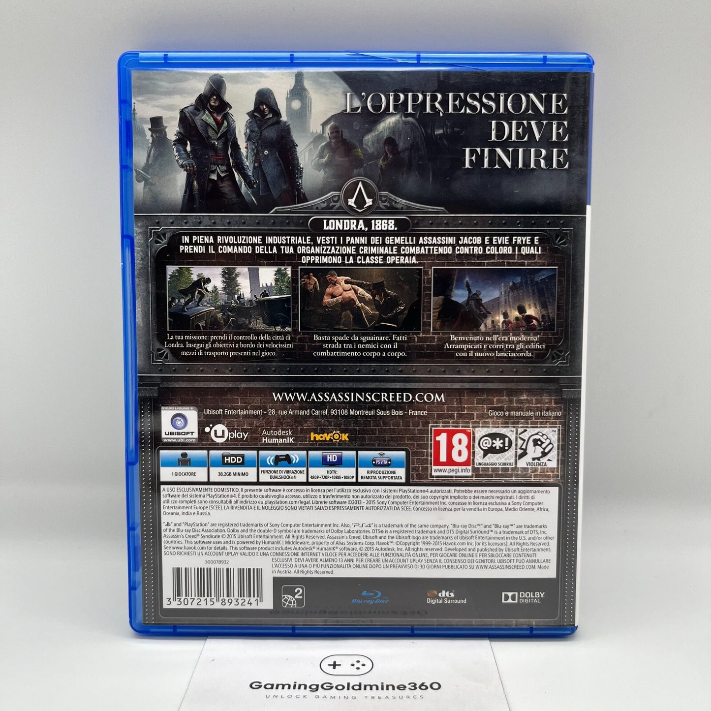 Assassin's Creed Syndicate PS4 Italiano Completo Ubisoft Sony PlayStation 4