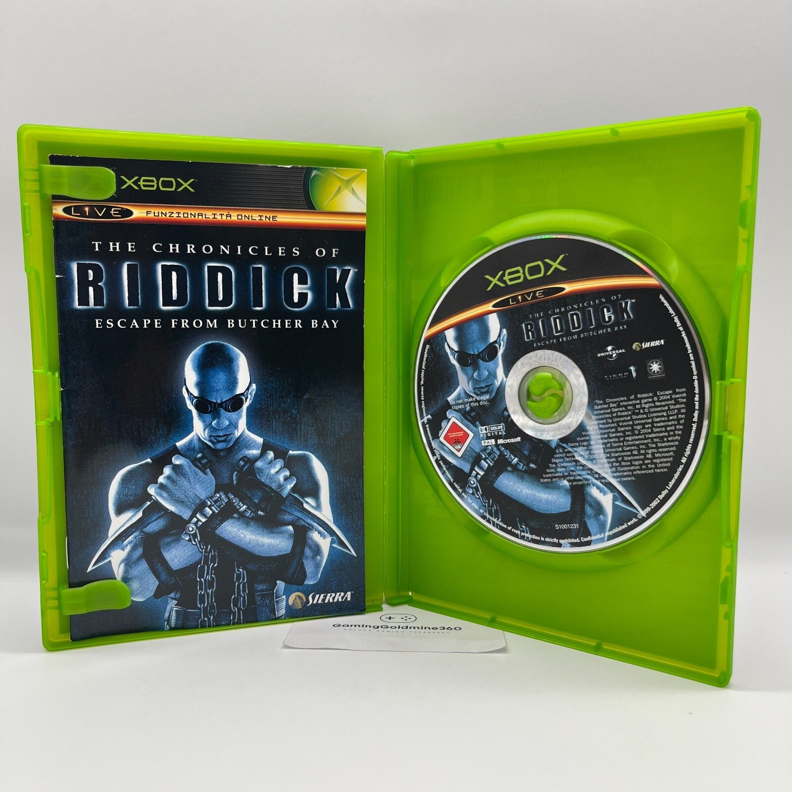 The Chronicles of Riddick: Escape from Butcher Bay XBOX Italiano Completo Sierra