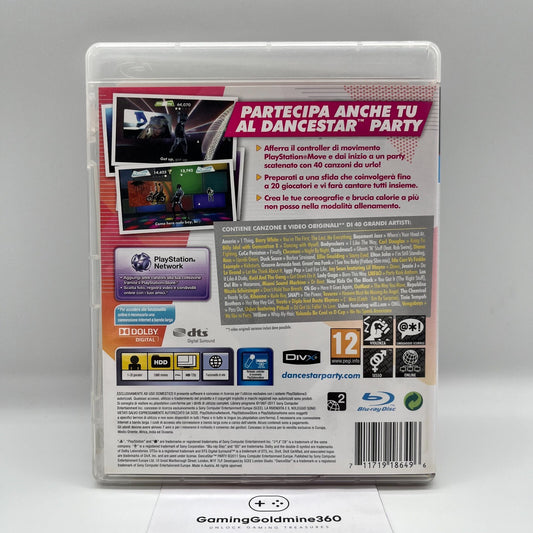 DanceStar Party PS3 Italiano Completo con Manuale PAL Sony Playstation 3 PS Move