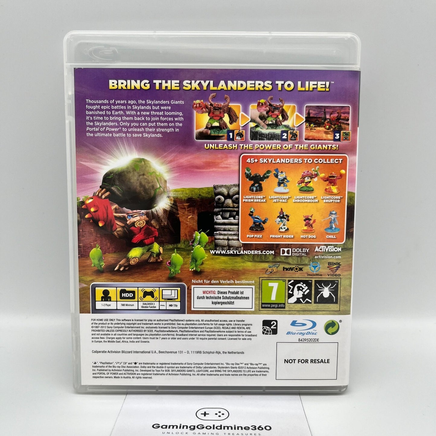 SKYLANDERS Giants PS3 Italiano Completo PAL Activision Sony PlayStation 3 OTTIMO