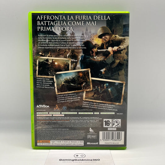 Call of Duty 3 Xbox 360 Italiano Completo con Manuale PAL Activision Microsoft