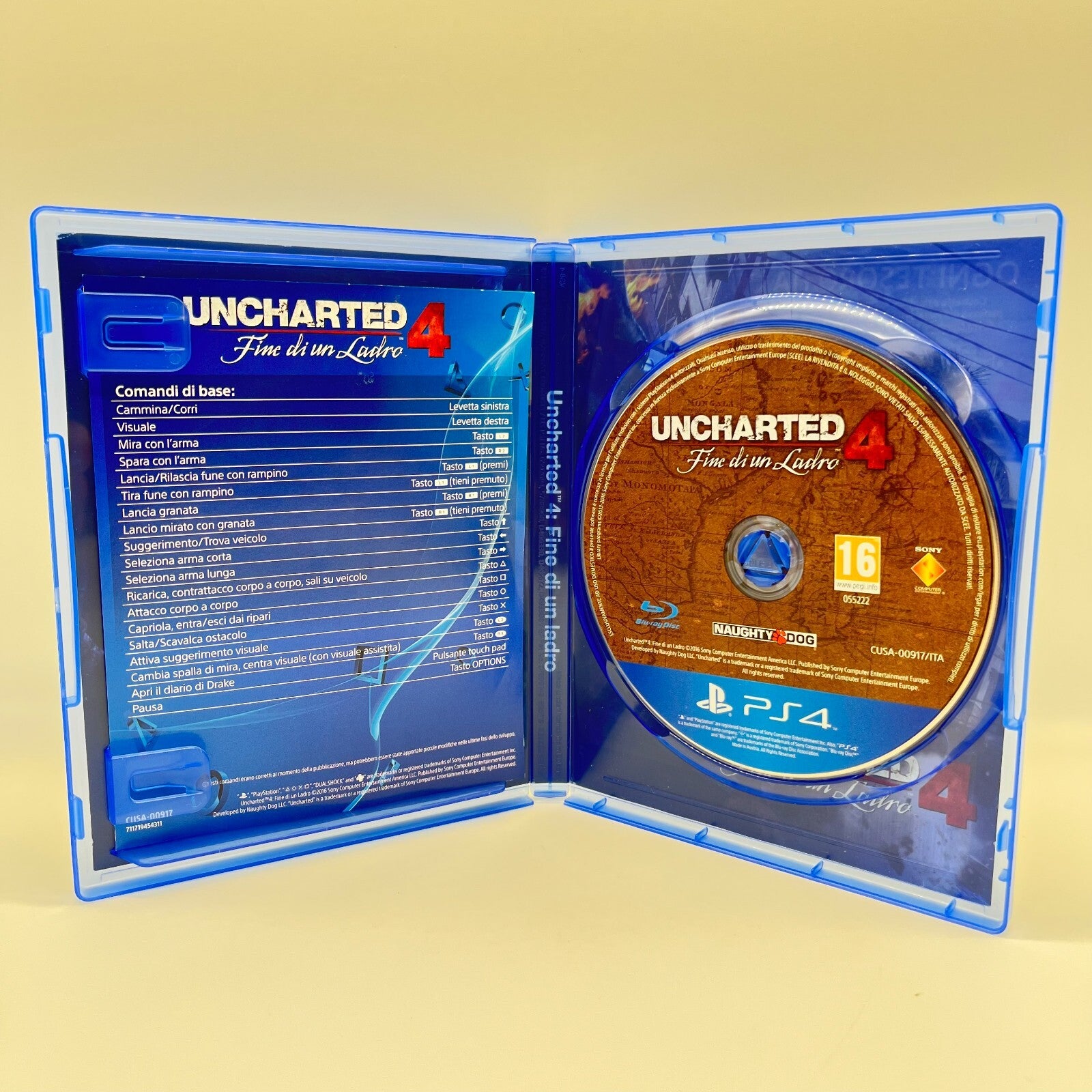 Uncharted 4: Fine di un Ladro PS4 ITALIANO Completo Gioco Sony PlayStation 4