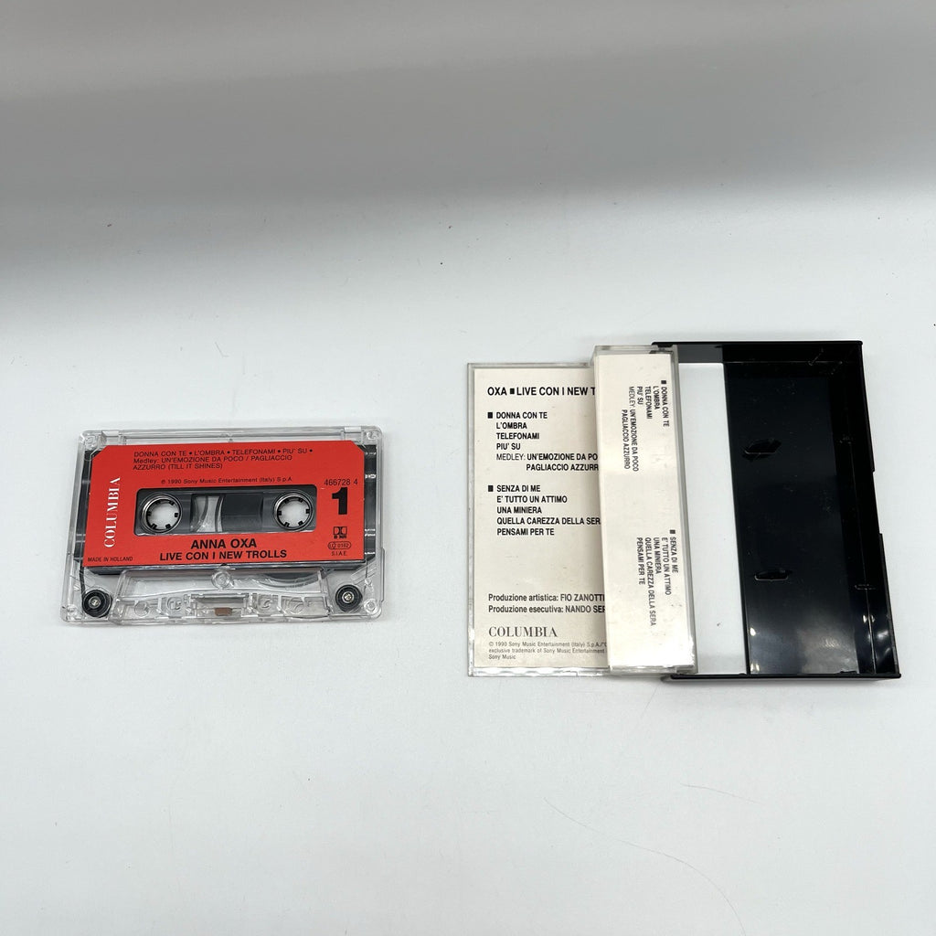 Anna Oxa Live con i New Trolls Musicassetta MC Columbia 1990 Italiana Testata