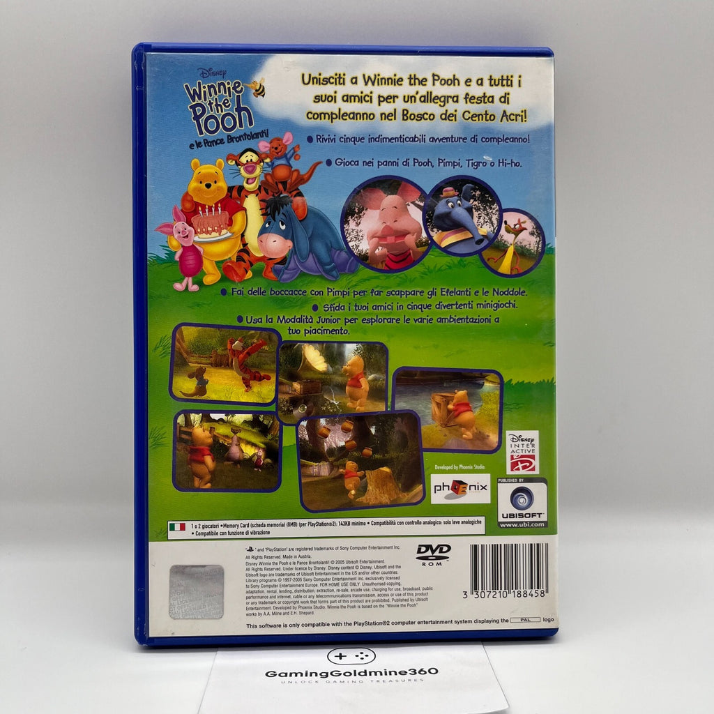 Disney Winnie the Pooh PS2 Italiano senza manuale PAL Ubisoft Sony PlayStation 2