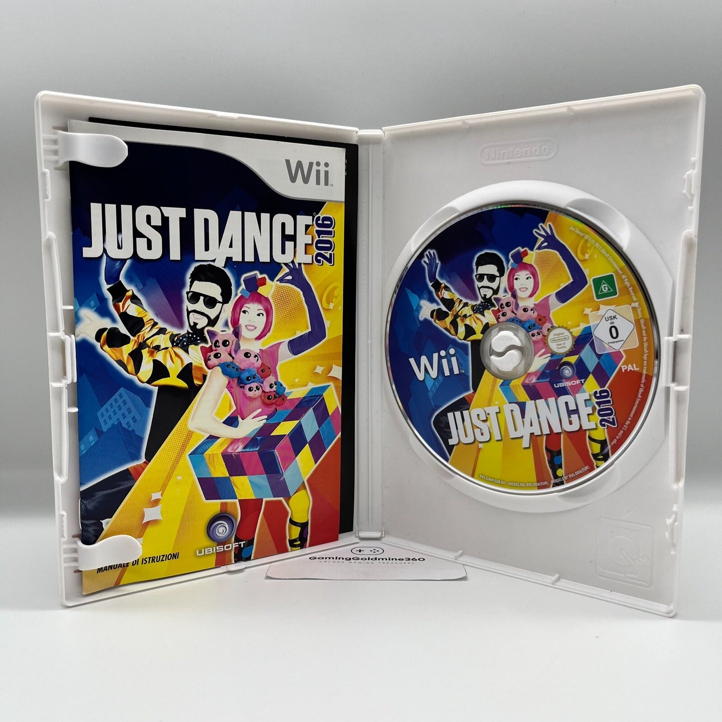 Just Dance 2016 Nintendo Wii Italiano Completo con Manuale Ubisoft Gioco Danza