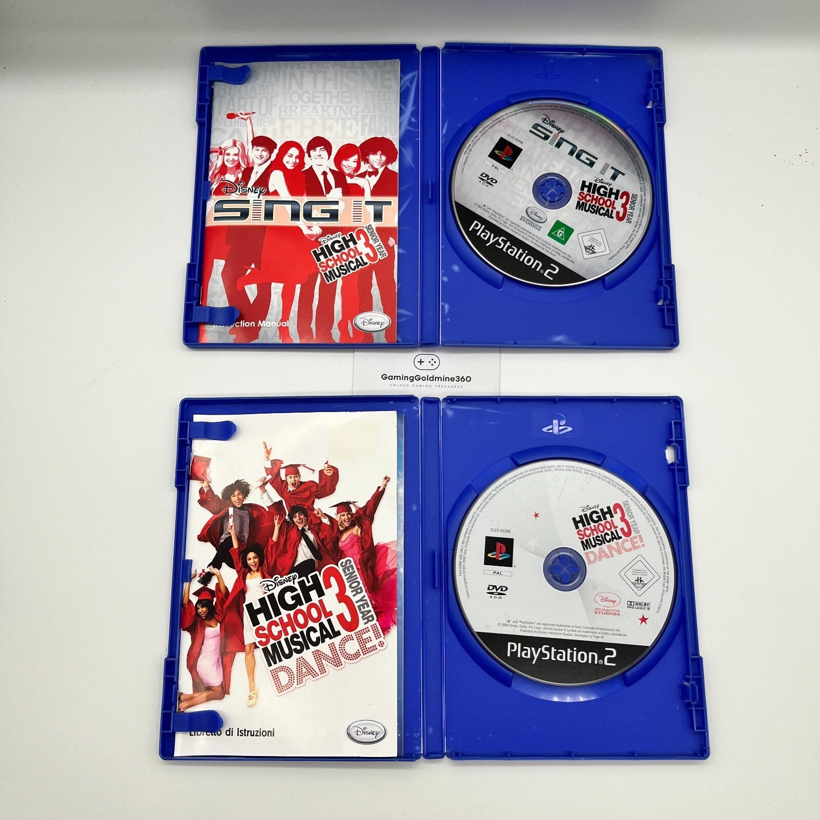Disney High School Musical 3 SING IT + DANCE PS2 Italiano Completi PlayStation 2
