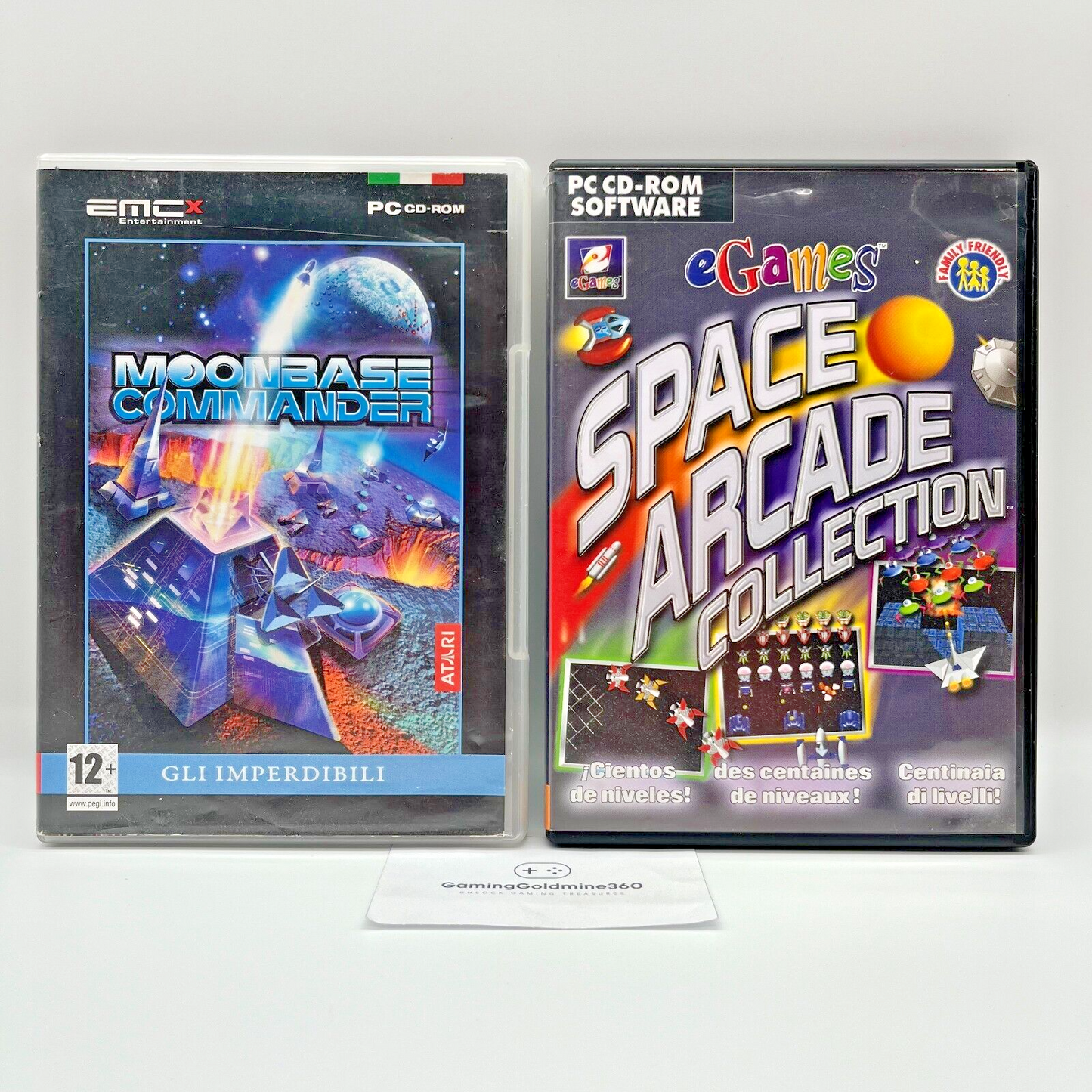 Moonbase Commander + Space Arcade Collection PC CD-Rom Italiano Giochi Computer