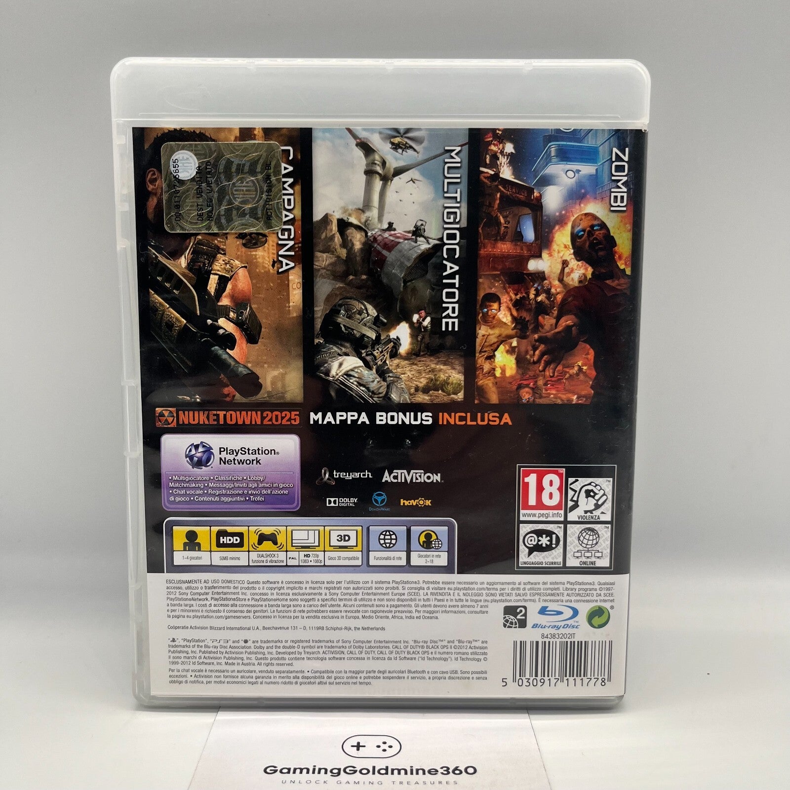 Call of Duty BLACK OPS + II 2 PS3 Italiano Completi PAL Sony PlayStation 3 OTTIM