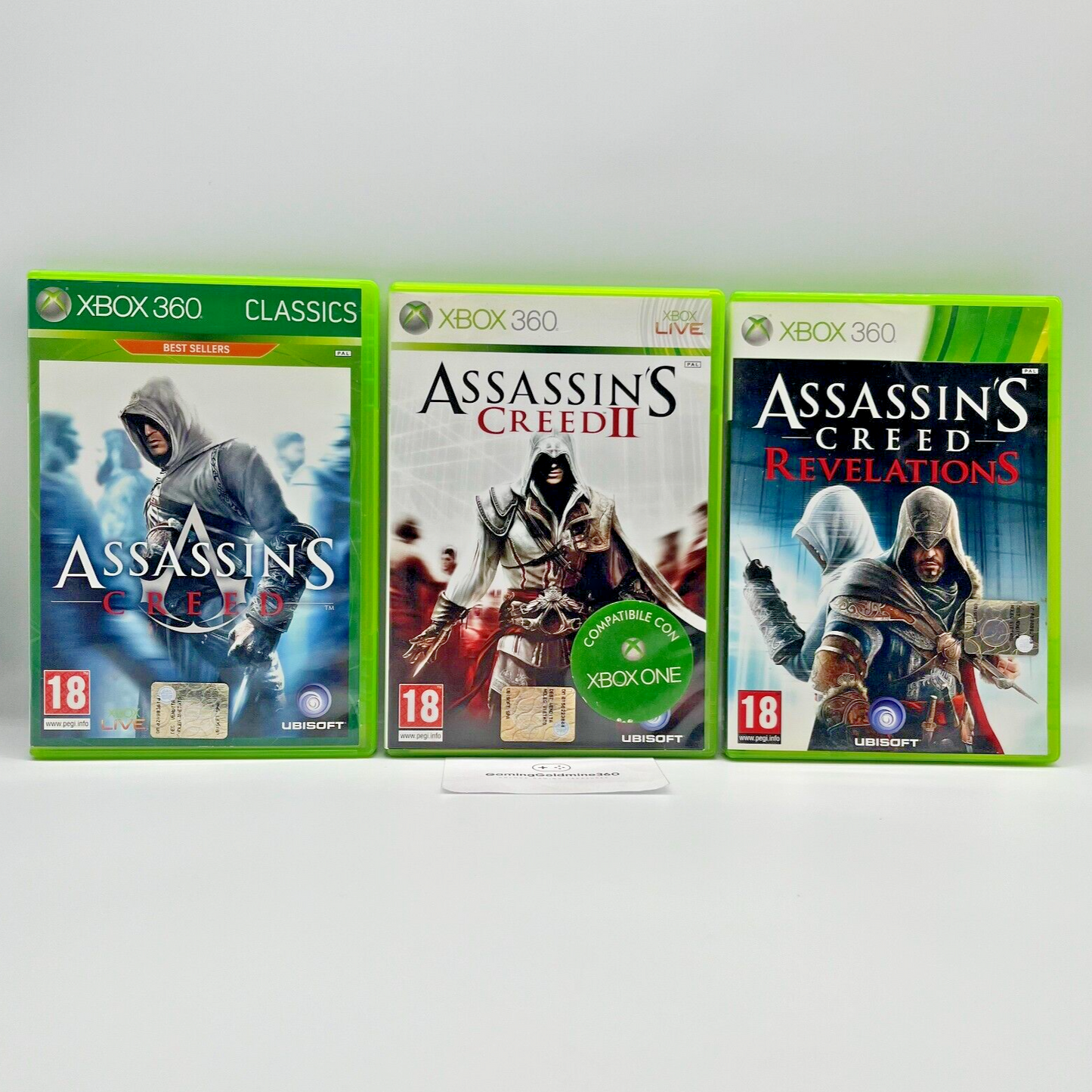 Assassin's Creed + II + Revelations Xbox 360 ITALIANO Completo Manuale COME NUOV