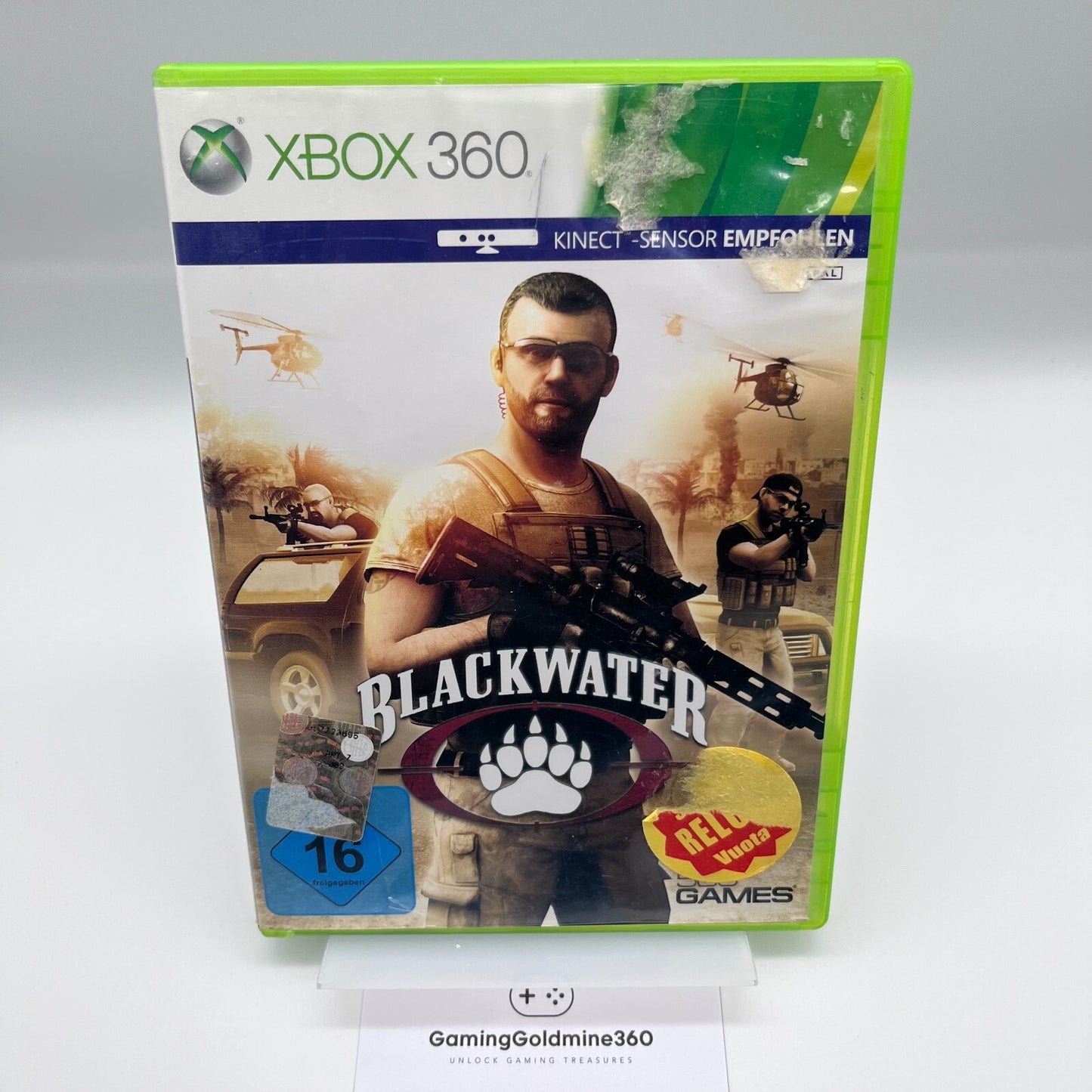 BLACKWATER Xbox 360 PAL German Completo con Manuale Kinect Microsoft Xbox360