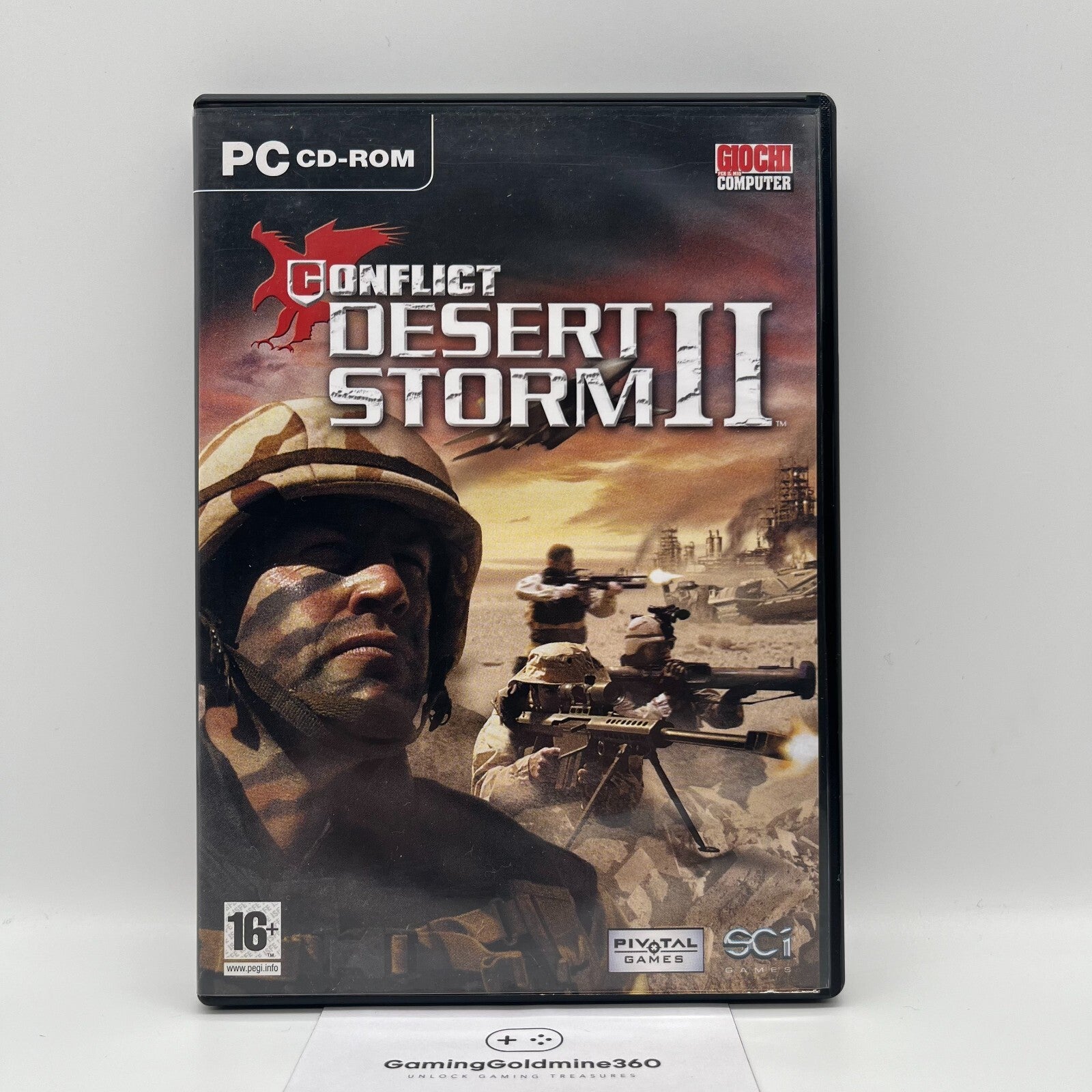 Conflict DESERT STORM II 2 PC CD-ROM Italiano Completo Gioco Computer Pivotal