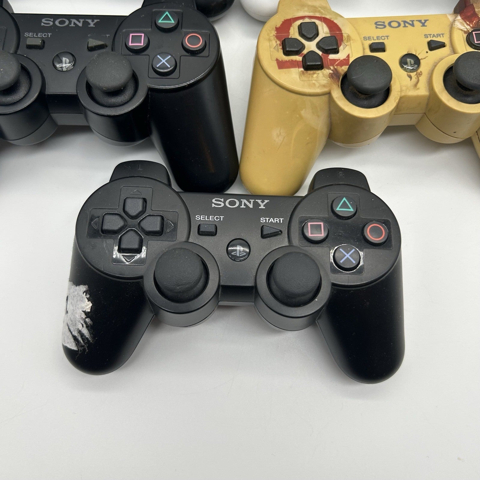 Lotto 9 Controller PS3 Sony DualShock 3 Sixaxis PER RICAMBI Non Funzionanti