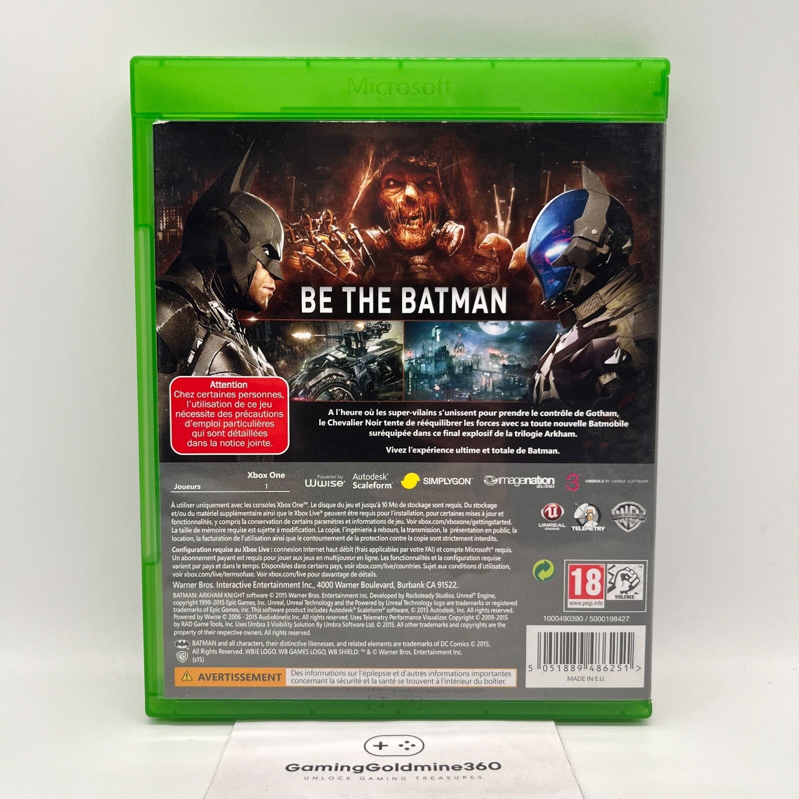 BATMAN Arkham Knight Xbox One Completo con Manuale Multilingua Microsoft OTTIMO