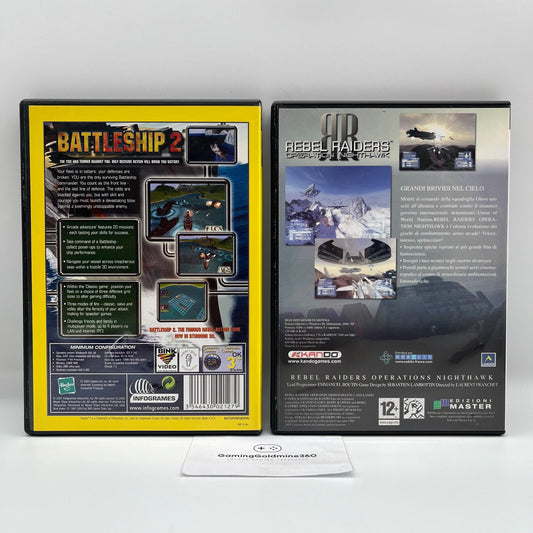 BattleShip 2 + Rebel Raiders Operation NightHawk PC CD-Rom InfoGrames COMPLETI